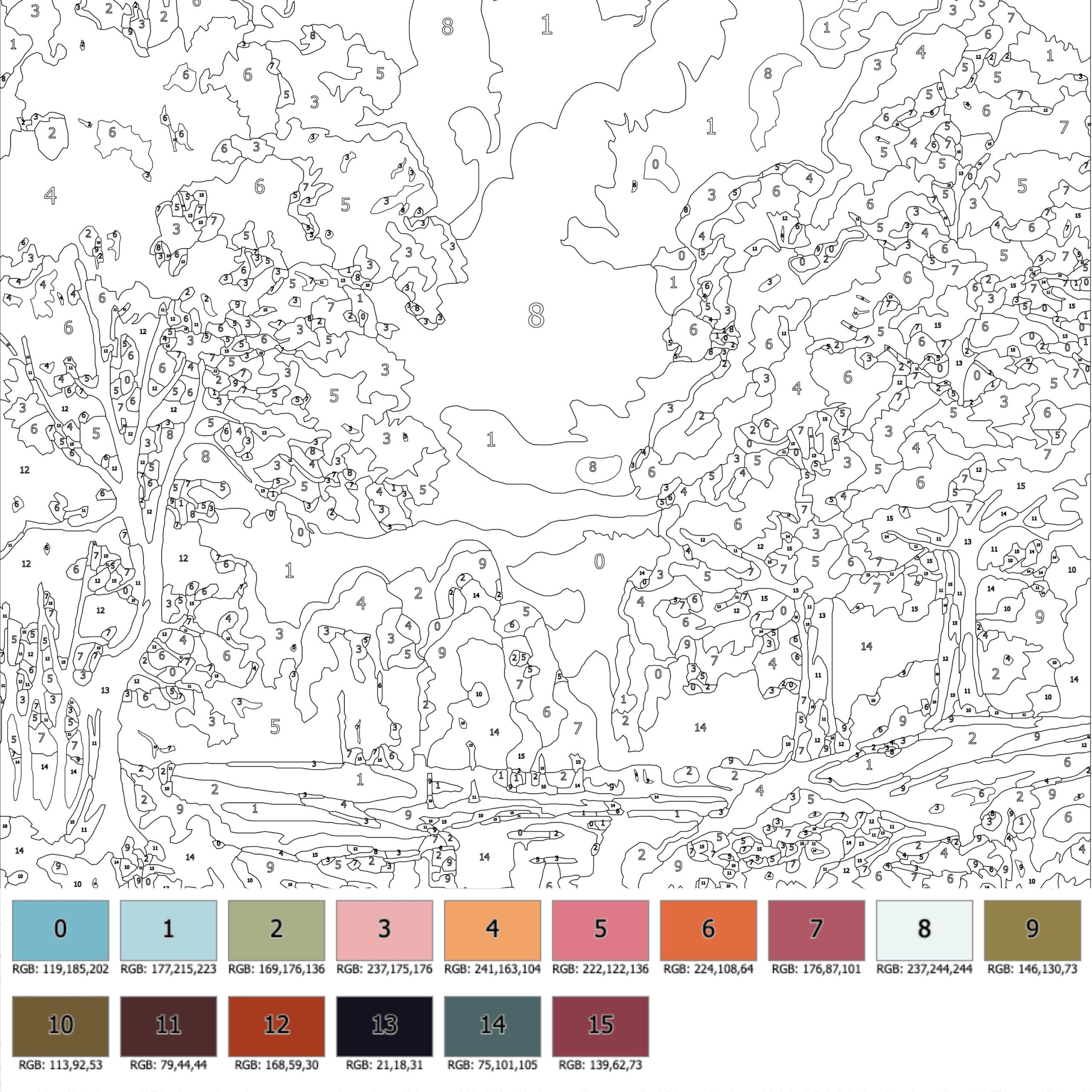 Color By Number For Adult Paint By Number Printable Beauty 