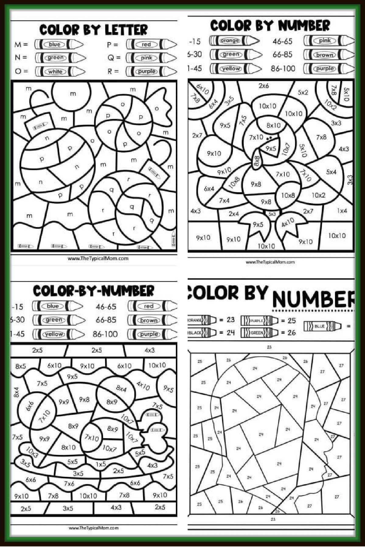 Color By Numbers Free Printables