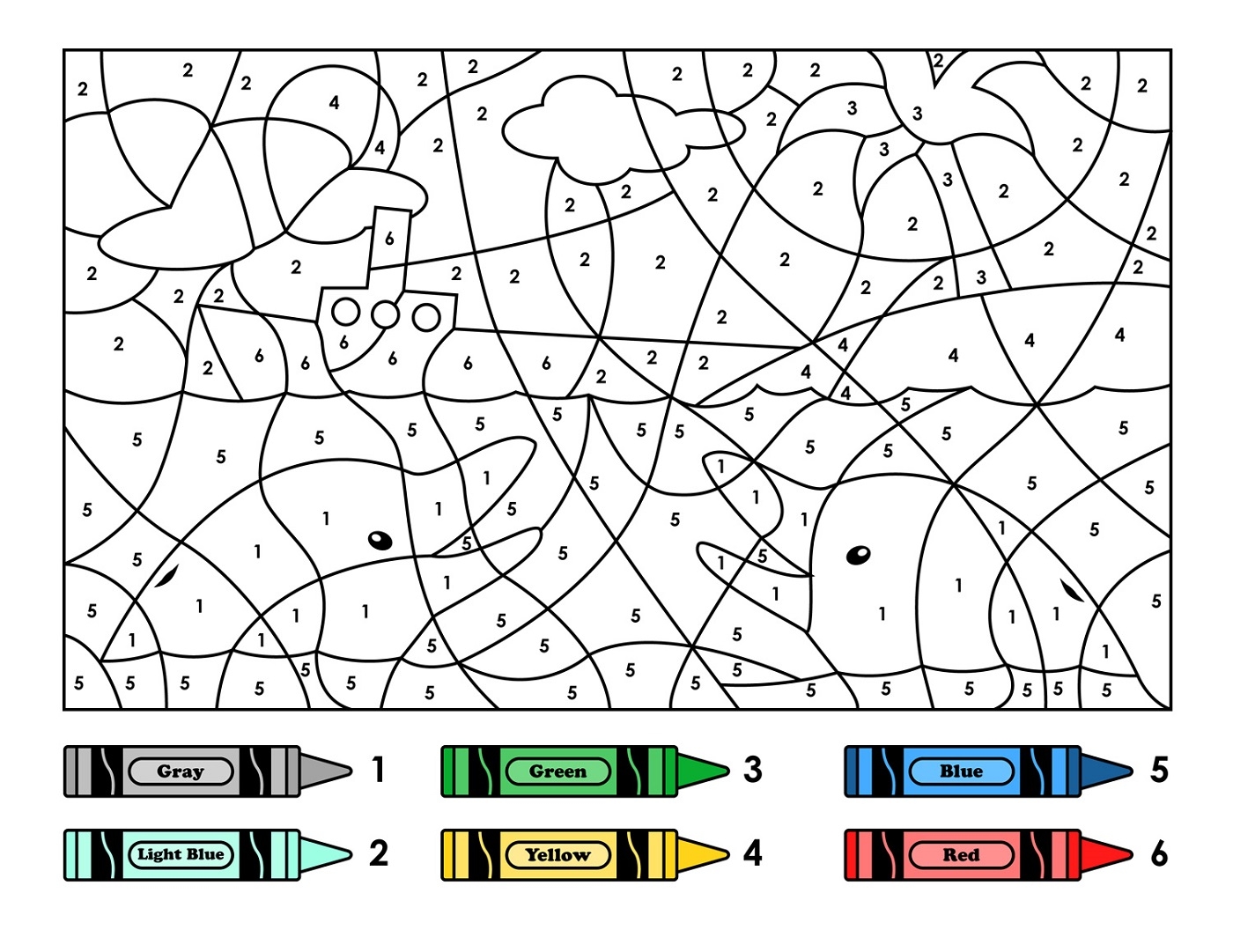 Color By Number Kindergarten And Up FREE Printables Your Worksheets Library