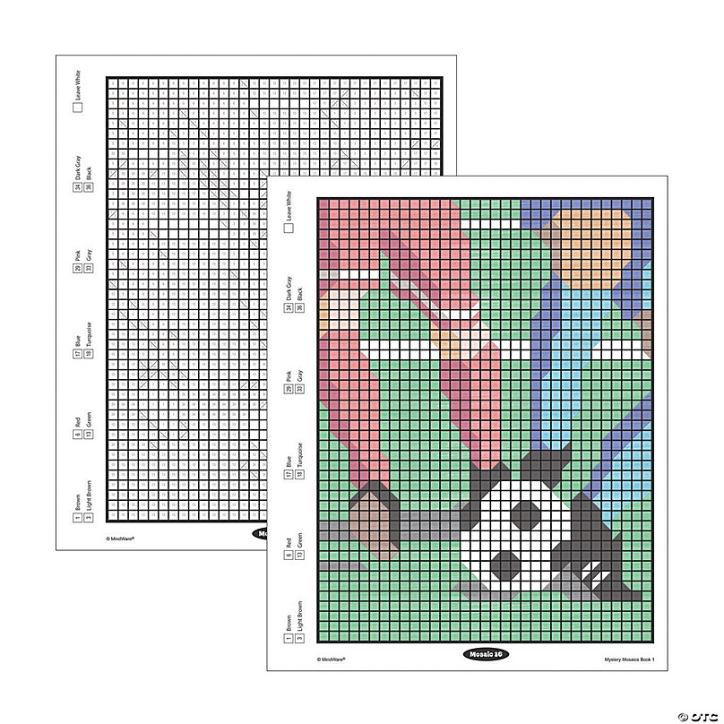 Color By Number Mystery Mosaics Book 1 MindWare
