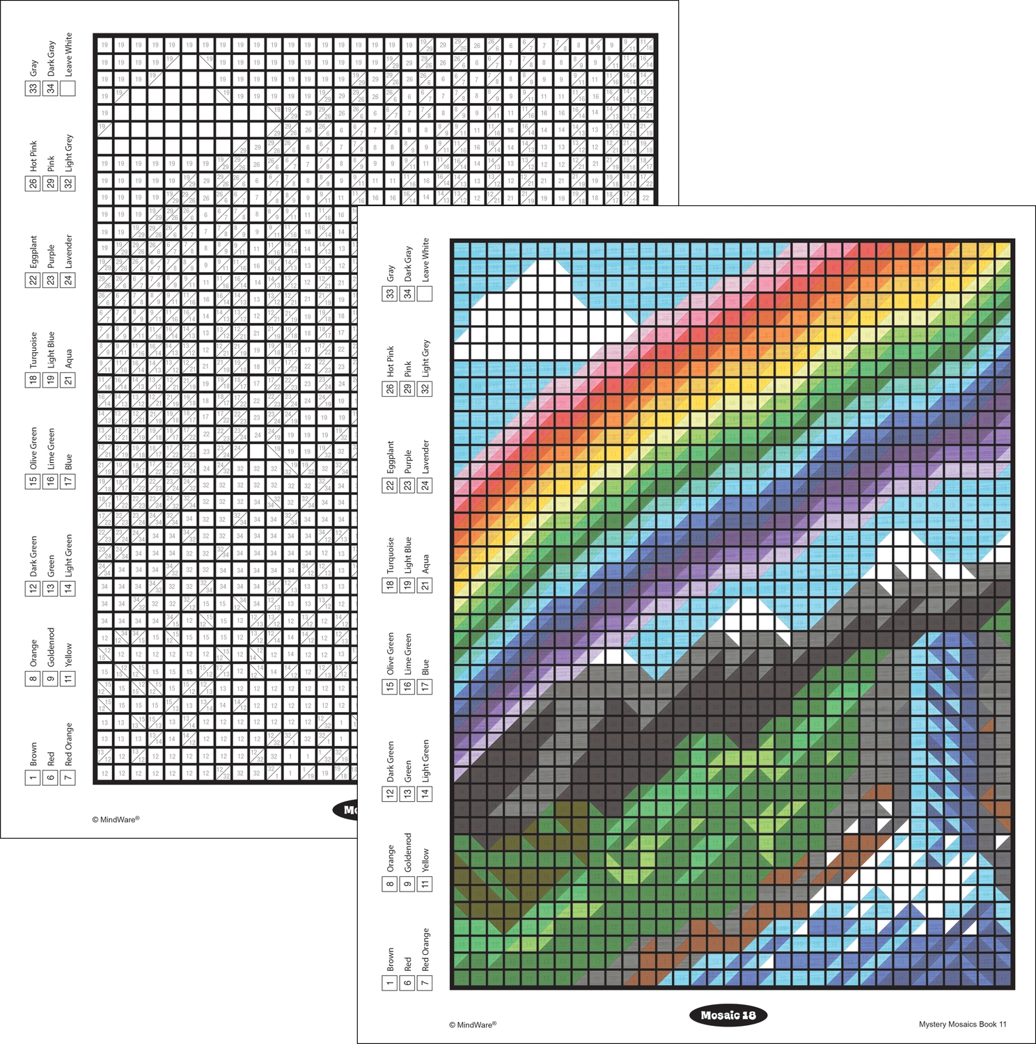 Color By Number Mystery Mosaics Book 11 Lucky Duck Toys