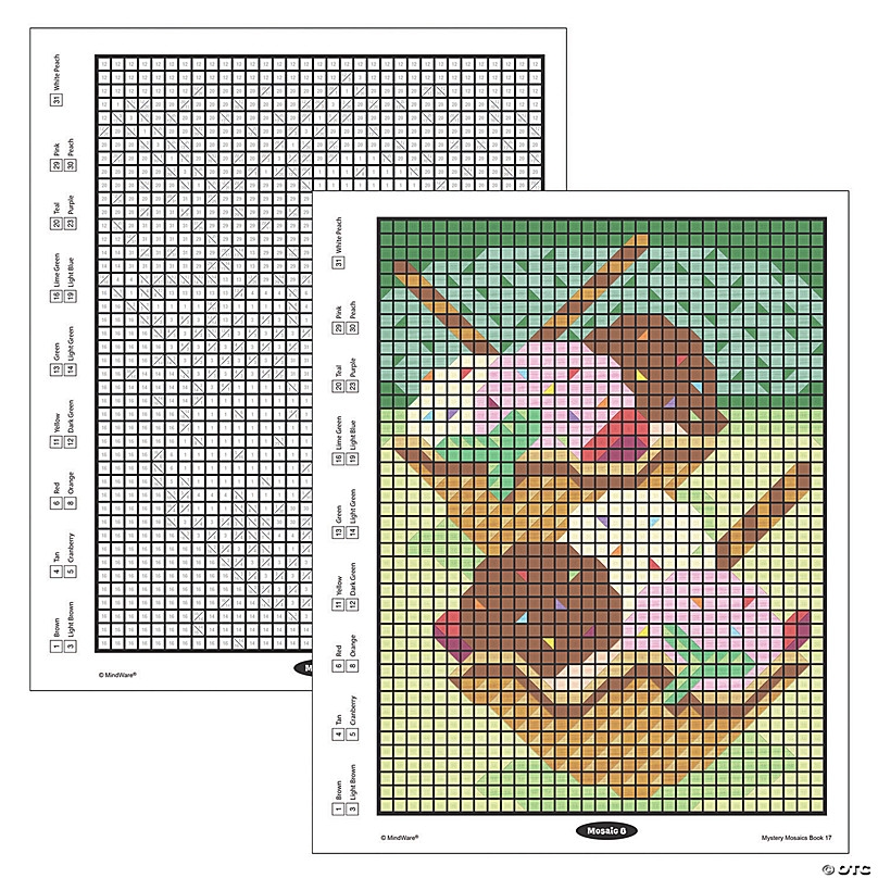Color By Number Mystery Mosaics Book 17 MindWare