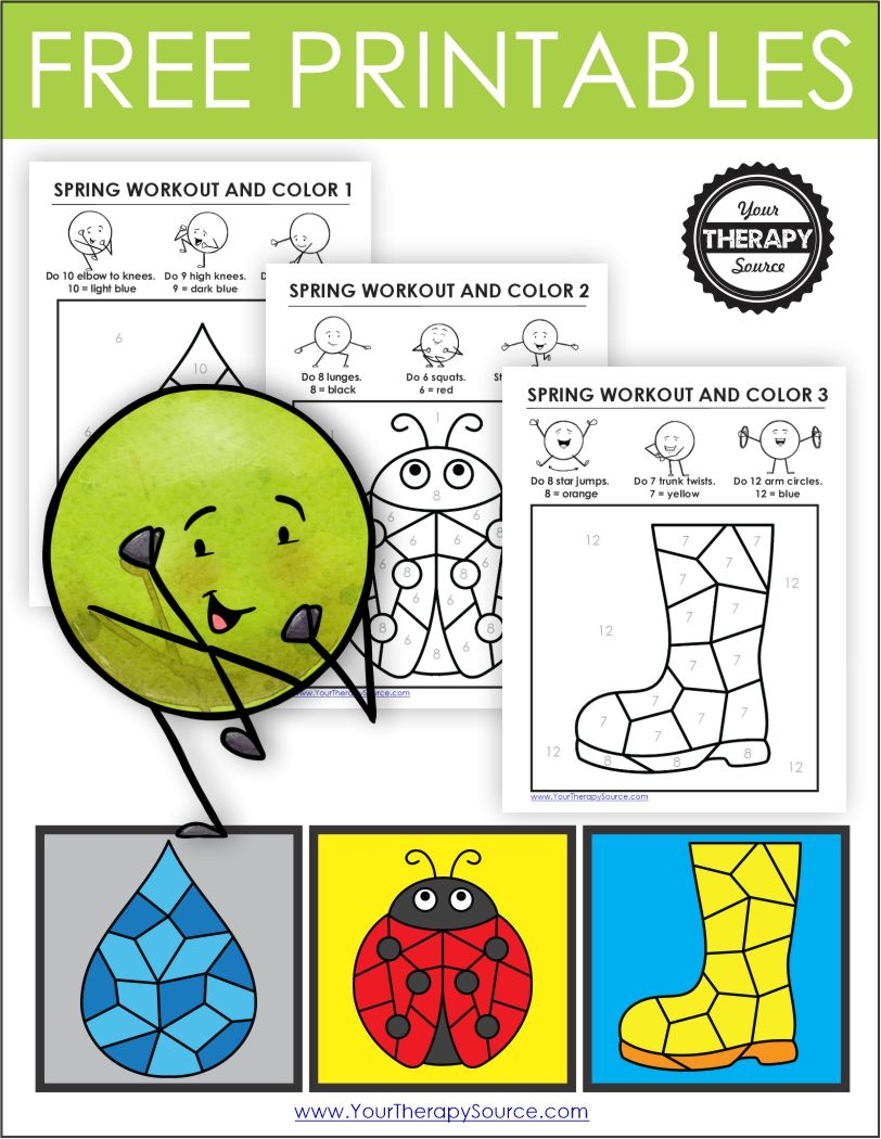 Color By Number Spring Worksheets FREE Printables Your Therapy 
