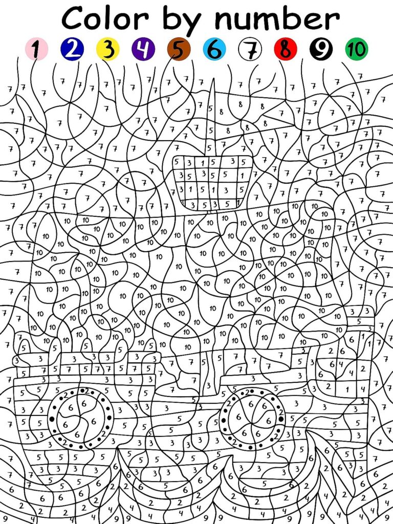 Color By Numbers Activity Pages For Kids Free U0026 Fun Coloring 