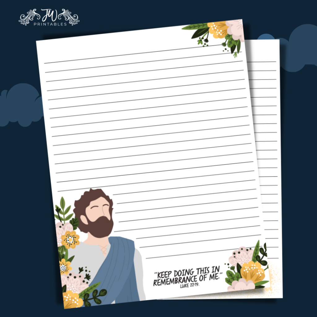 Color Memorial Stationery JW Printables