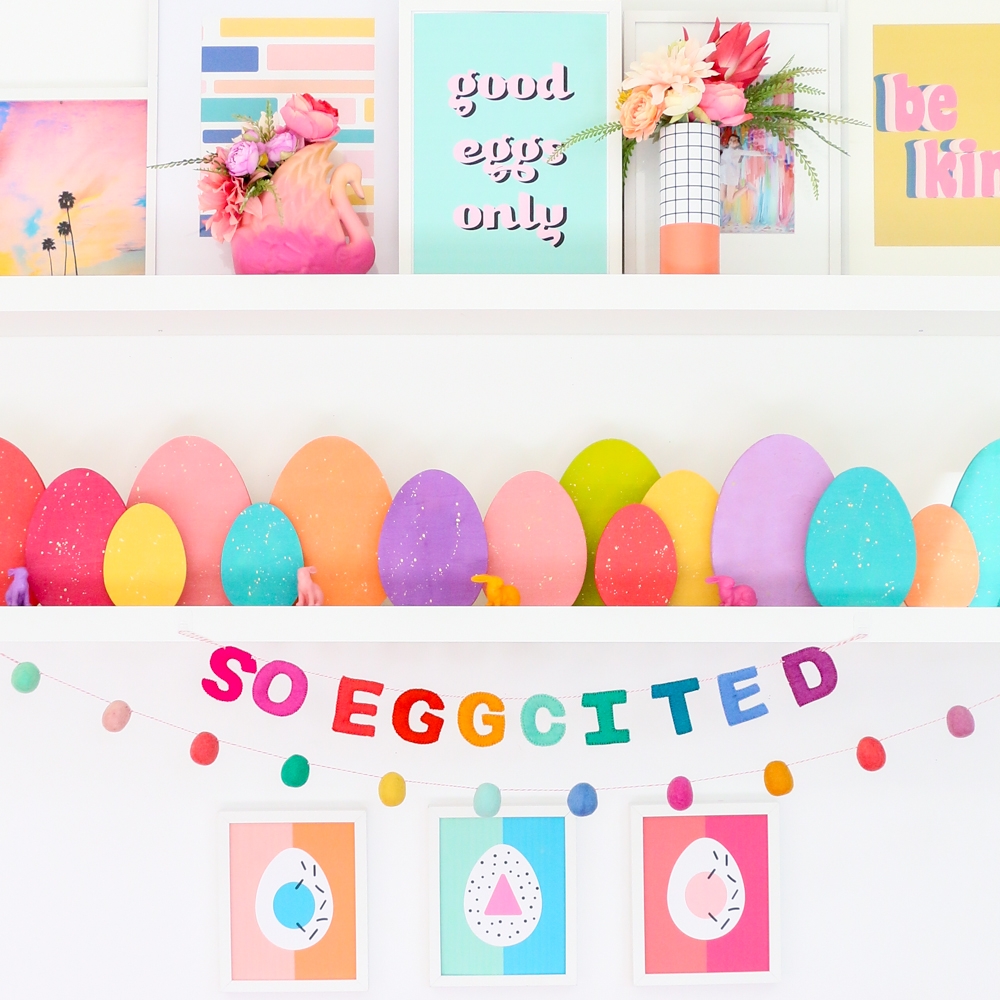 Colorful Easter Decorations And Free Printable Art A Kailo Chic Life