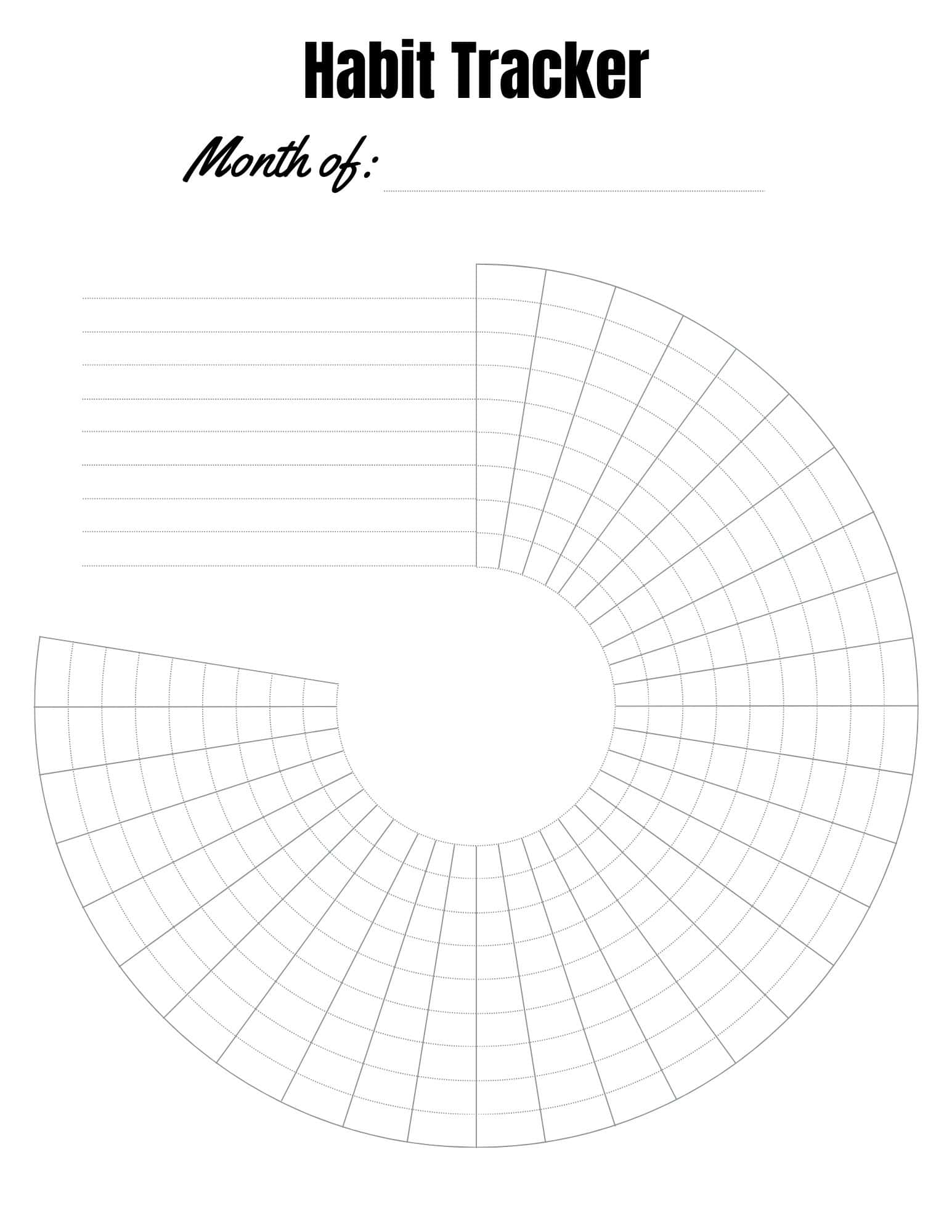 Habit Tracker Printable Free