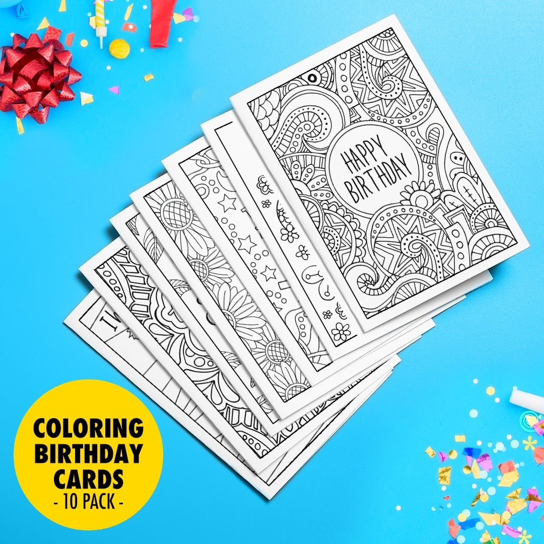 Free Printable Birthday Card To Color