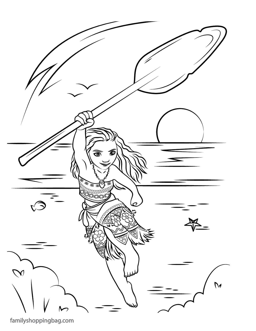 Free Printable Moana Coloring Page
