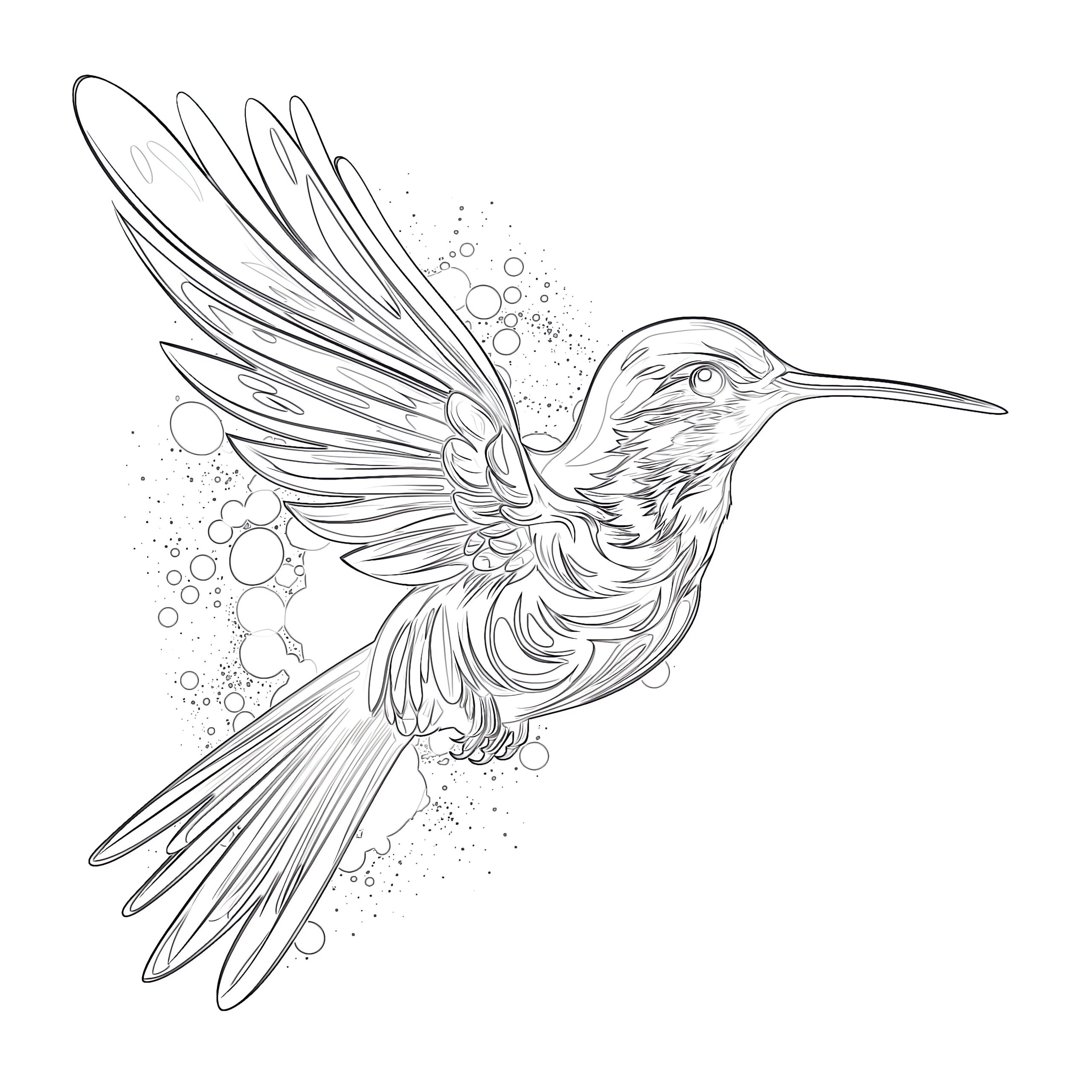 Free Printable Hummingbird Coloring Pages