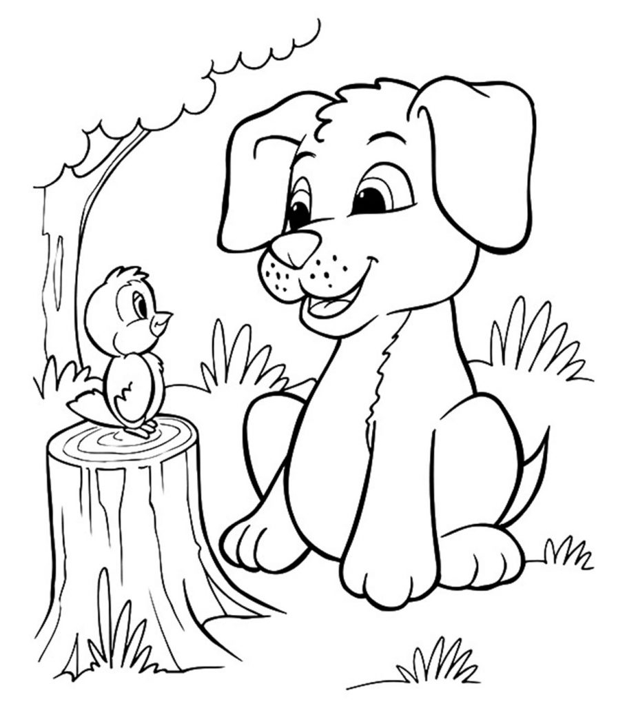 Coloring Pages Free Printable Puppy Coloring Pages