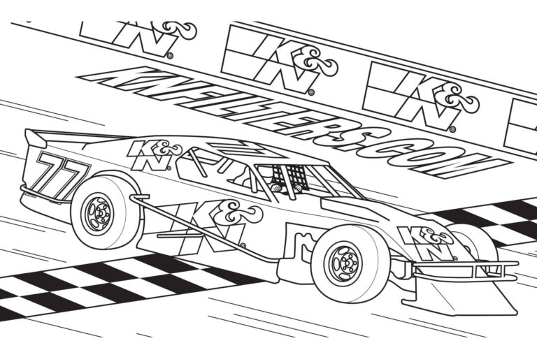 Coloring Pages Free Printable Race Car Coloring Pages Sprint For 