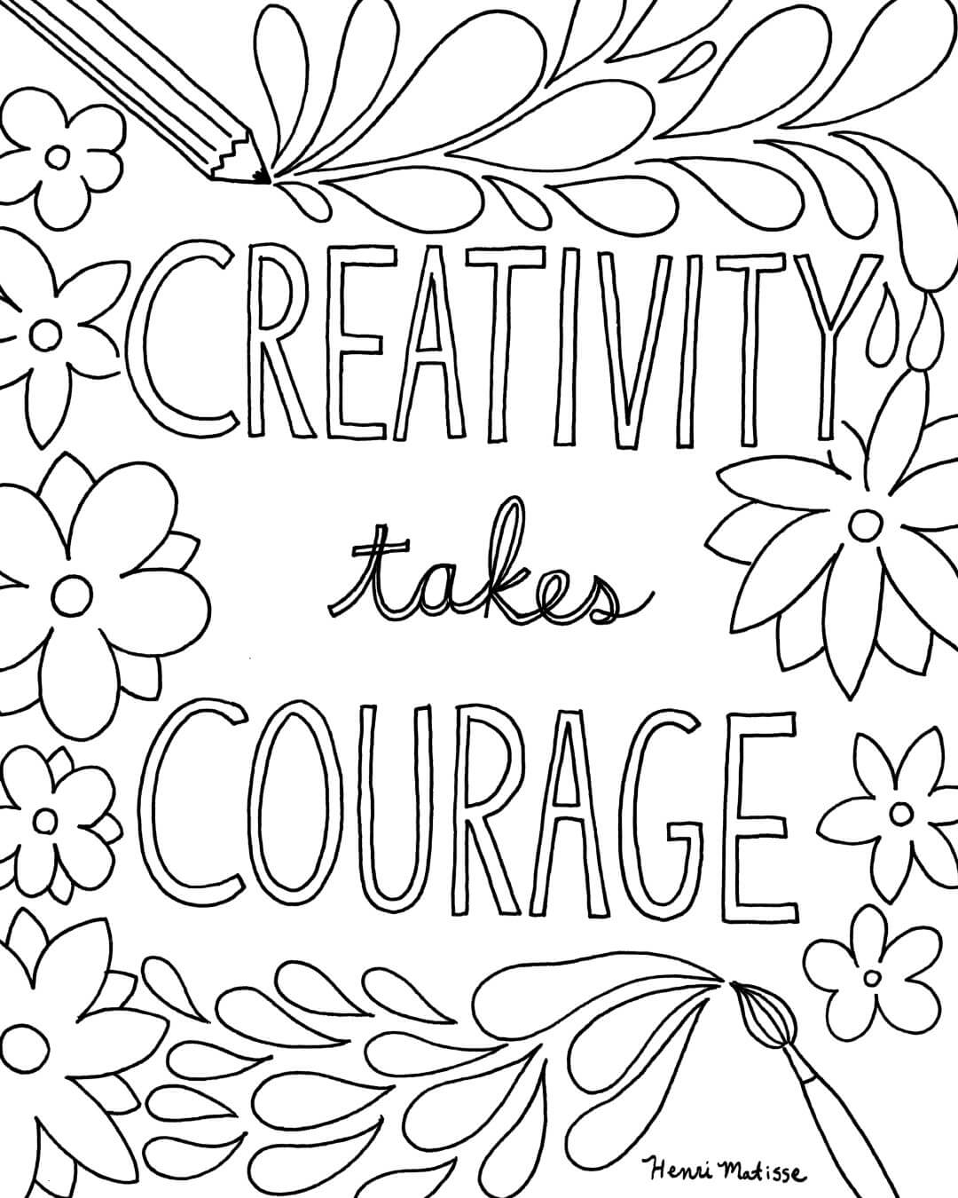 Coloring Quotes Printable Coloring Pages FREE