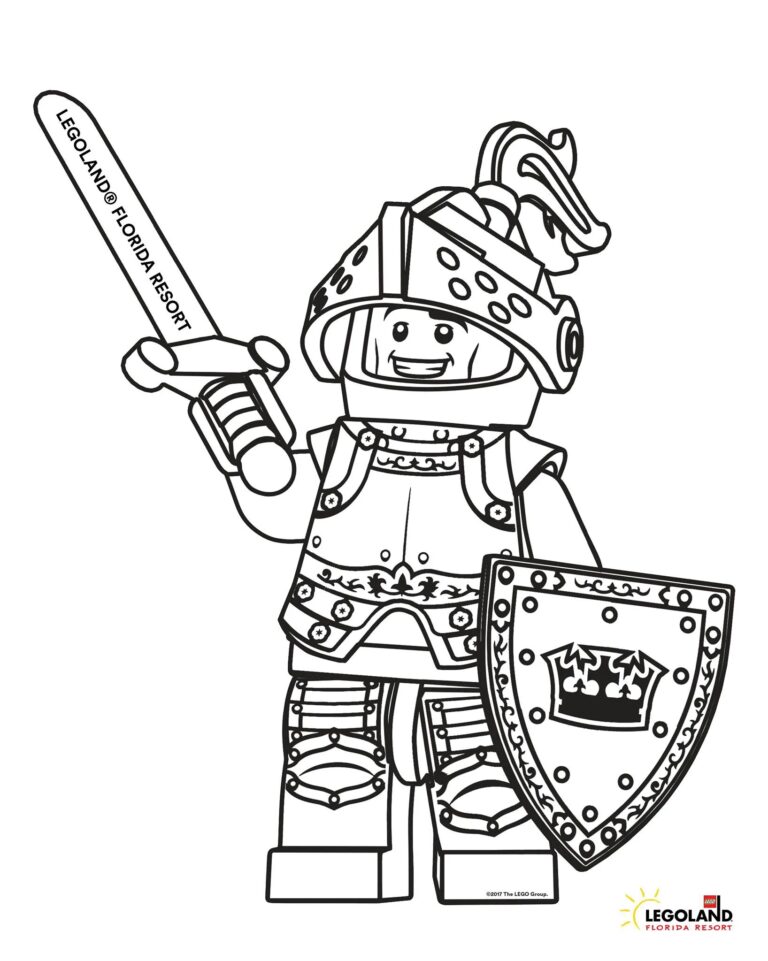 Coloring Sheet LEGO Knight