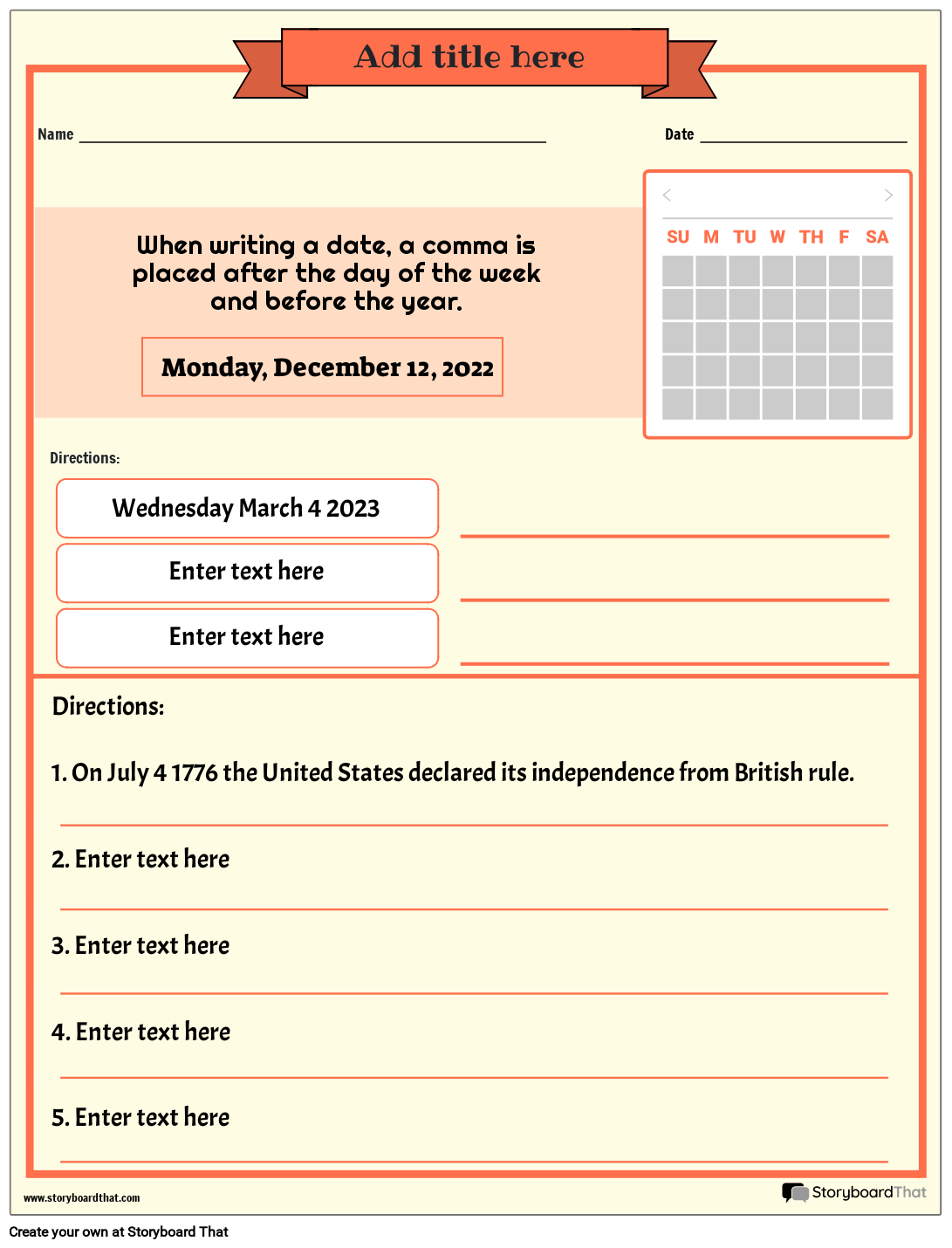 Free Printable Comma Worksheets