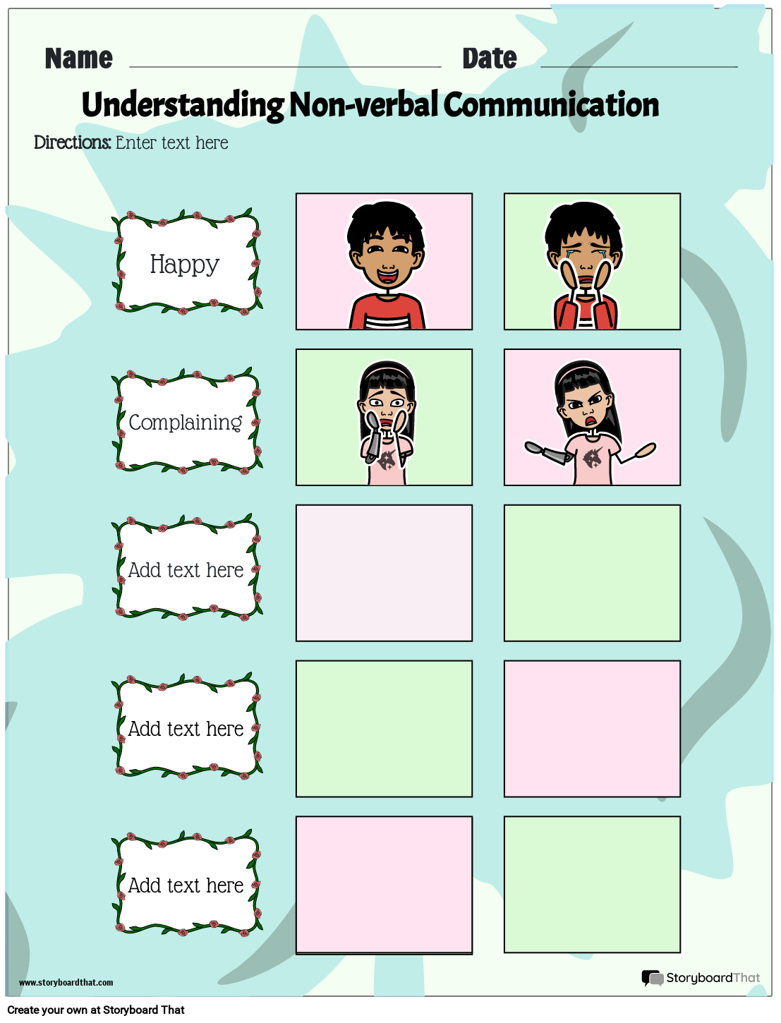 Free Printable Communication Skills Worksheets