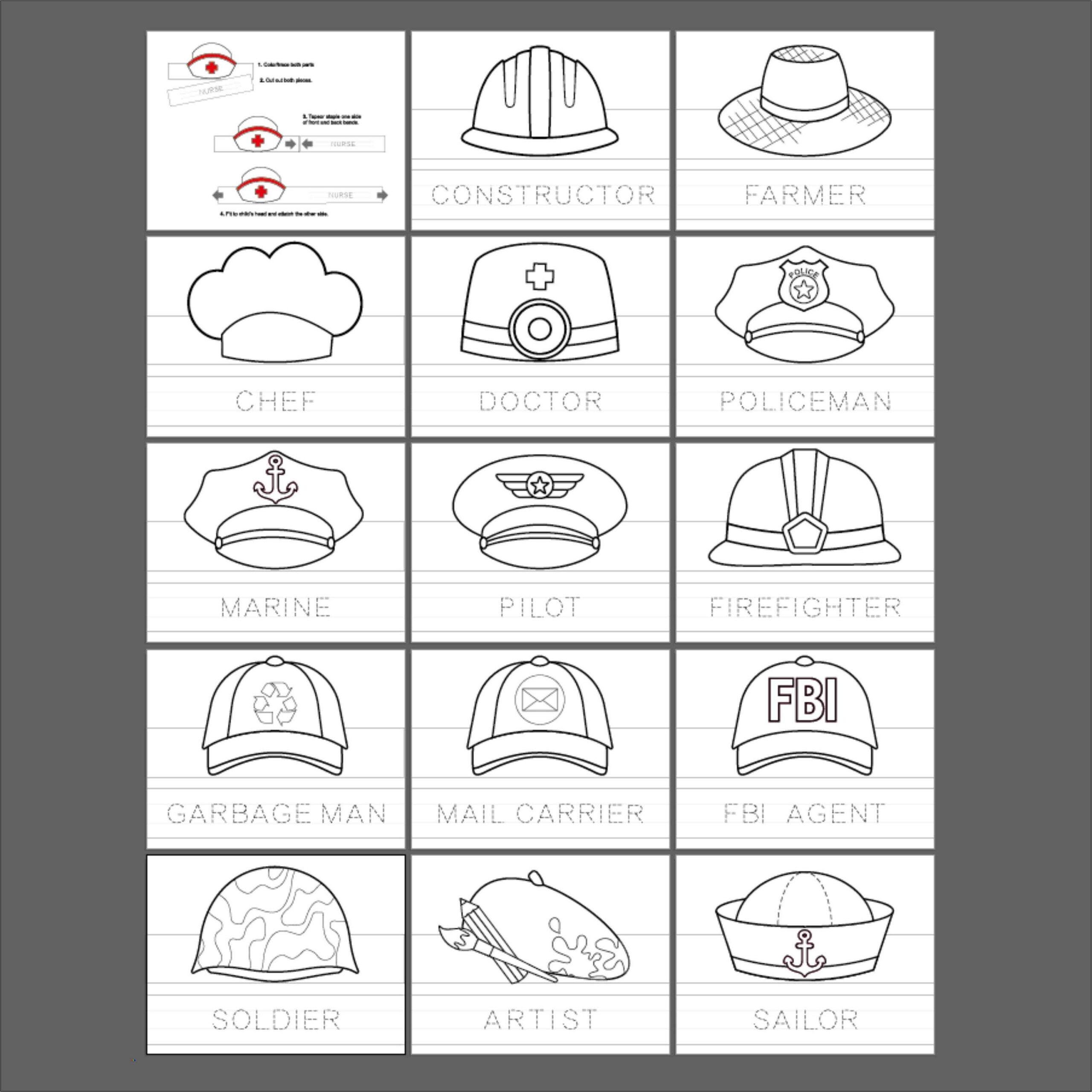 Community Helpers Paper Crowns Community Helpers Printable Hats 