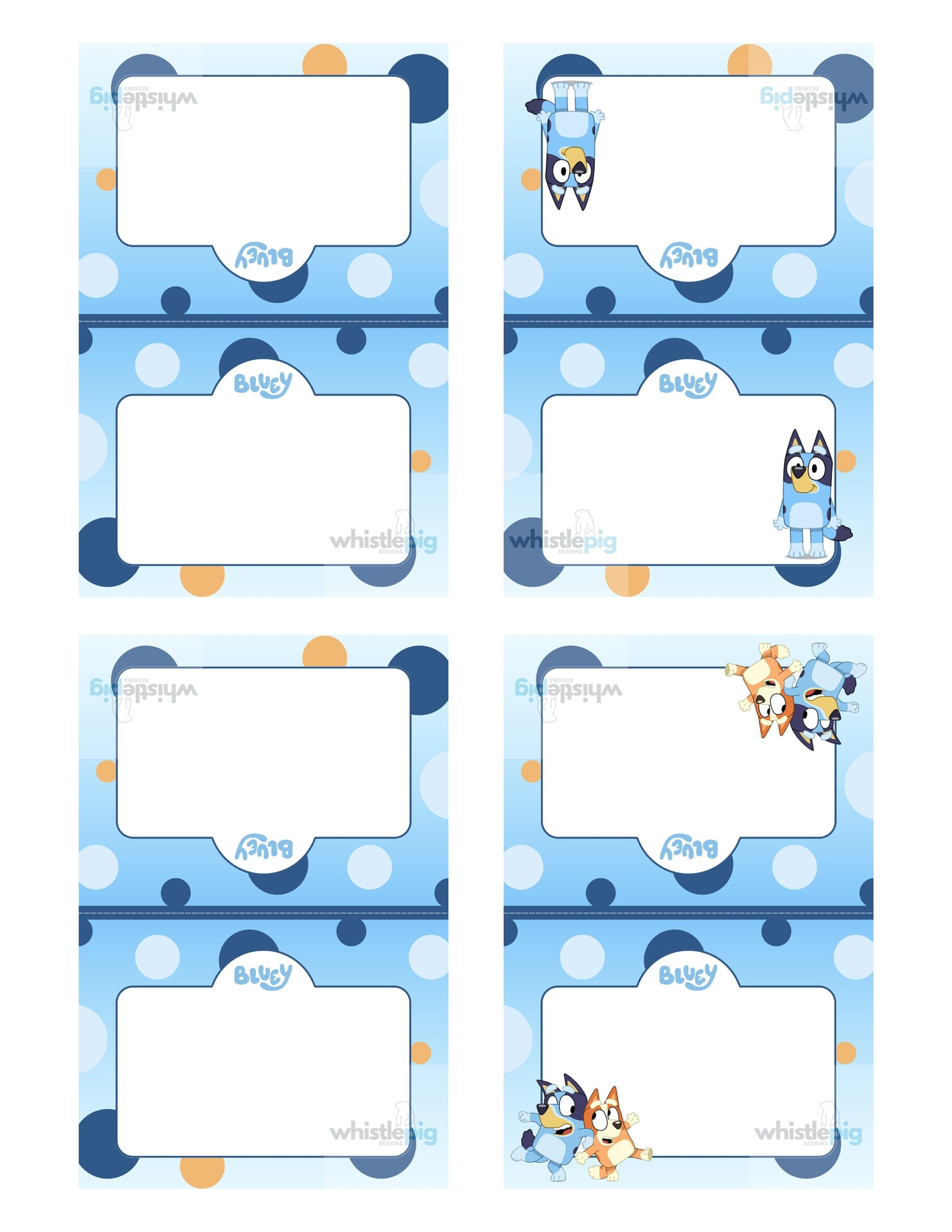 Complete Printable Editable Bluey Birthday Party Decoration And Game Kit Includes Food Tents Cupcake Toppers Game Invitation U0026 Banner Etsy Australia
