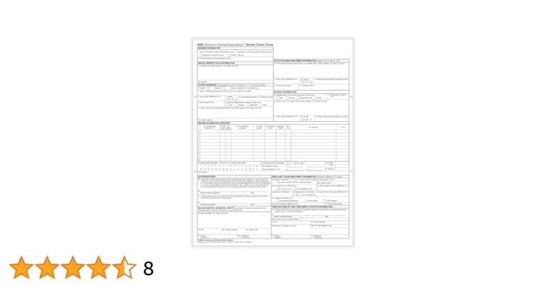 ComplyRight ADA Dental Claim Forms 2024 Version Pack Of 500 8 1 2