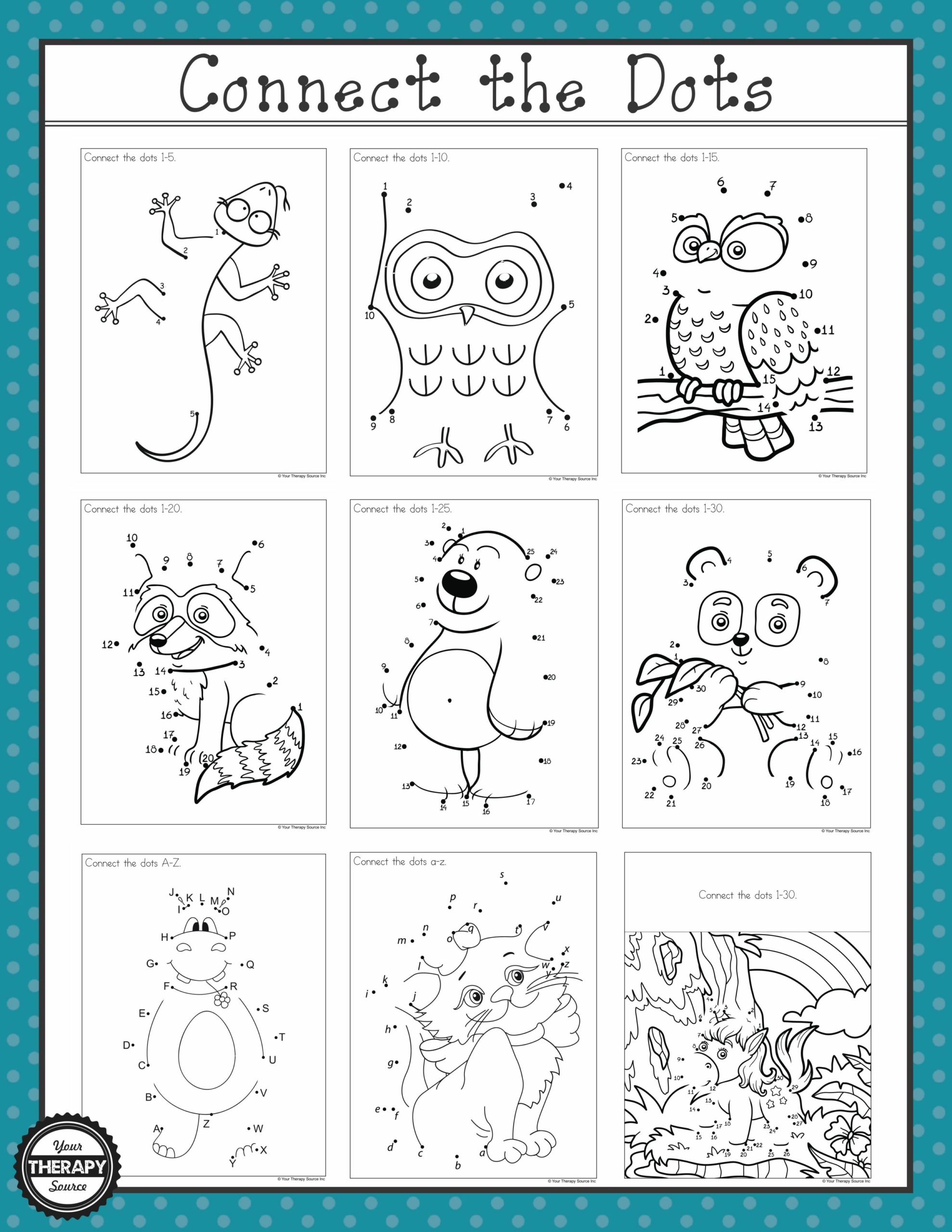 Connect The Dots Printable Free