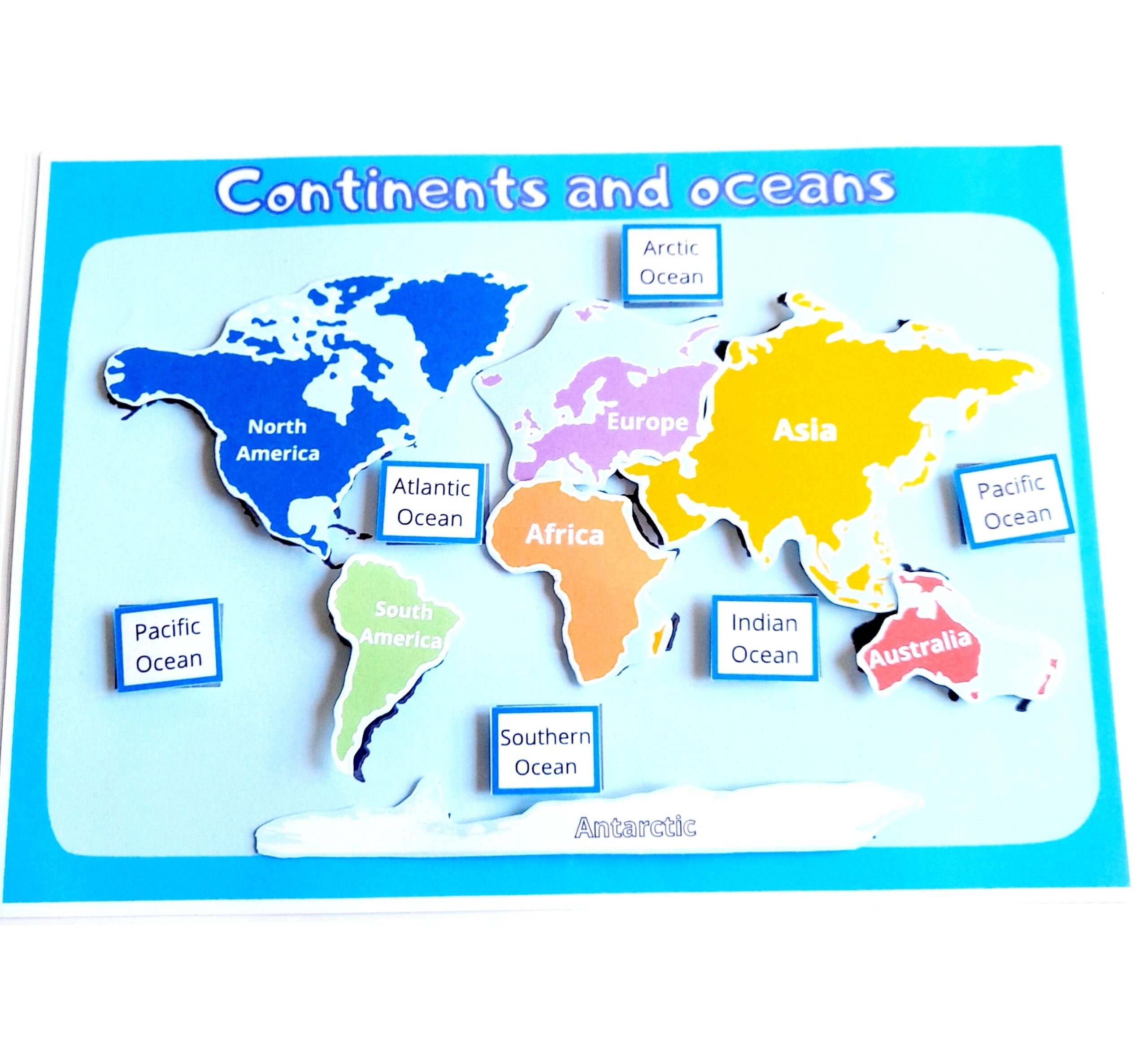 Continents And Oceans Geography Worksheet Printables Homeschool Activity Sheet World Map Geography Activities 7 Continents And 5 Oceans Etsy