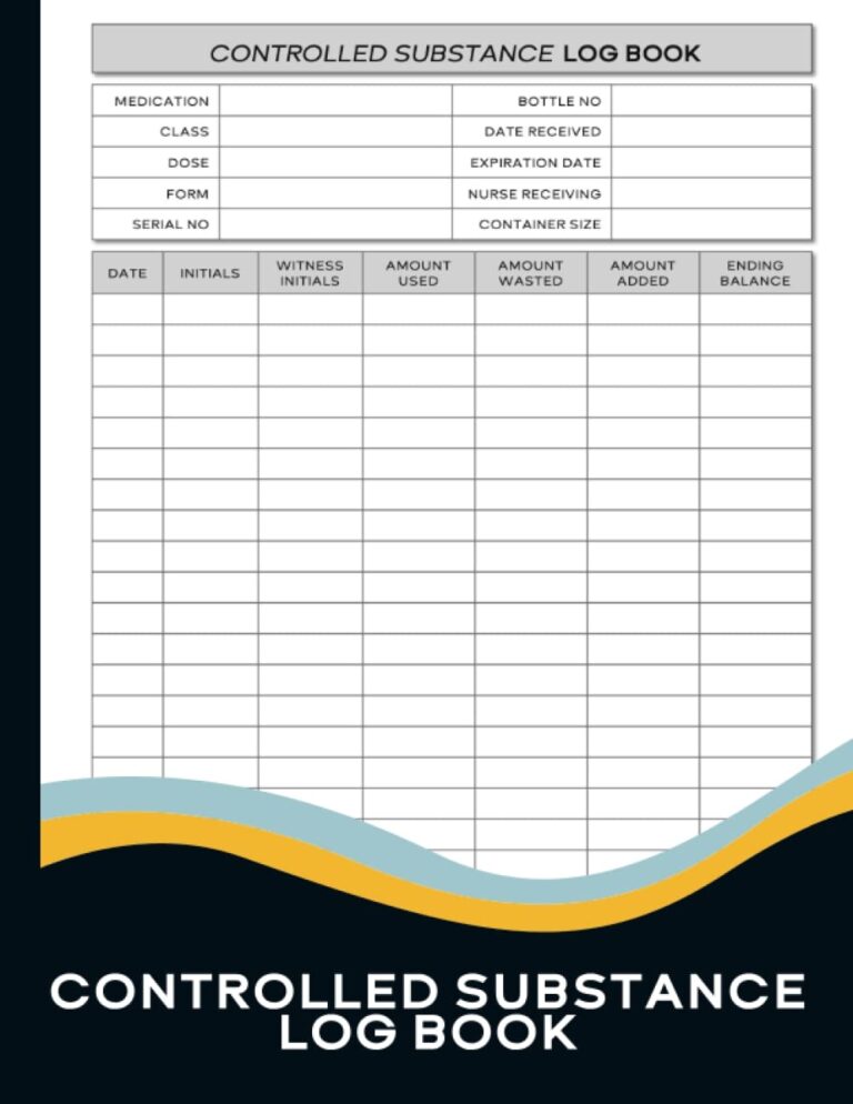 Controlled Substance Log Book Simple Narcotics And Drugs Record Book For Doctors Office Press Simply Useful 9798815928312 Amazon Books