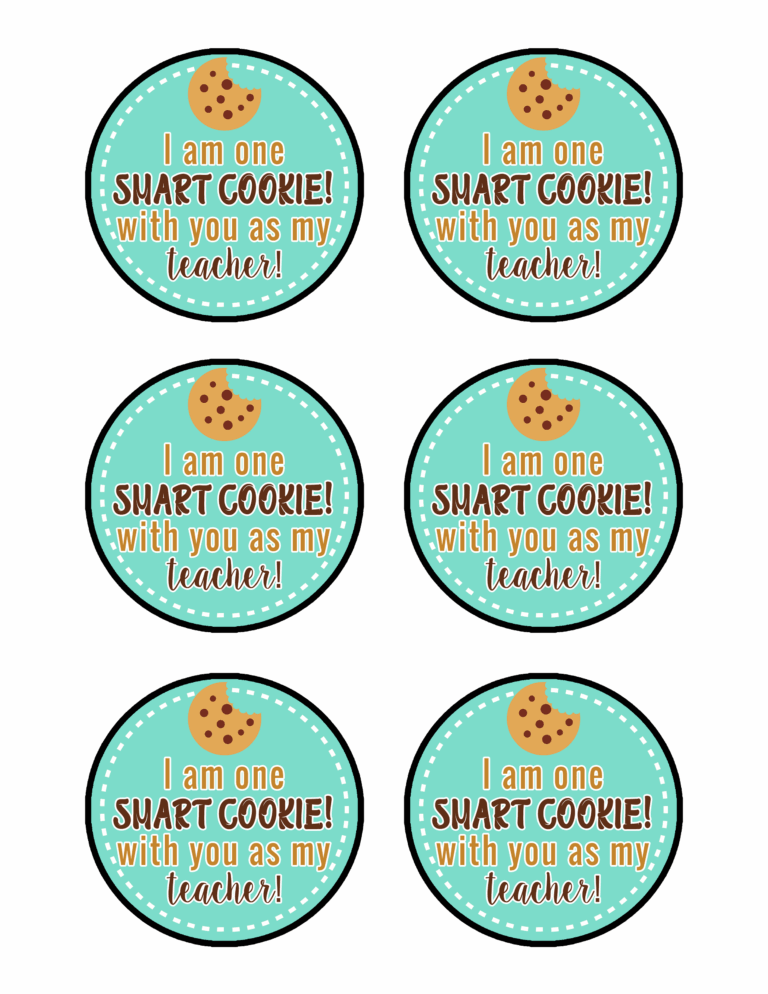 Cookie Teacher Appreciation Printable Free Printable Bliss For 