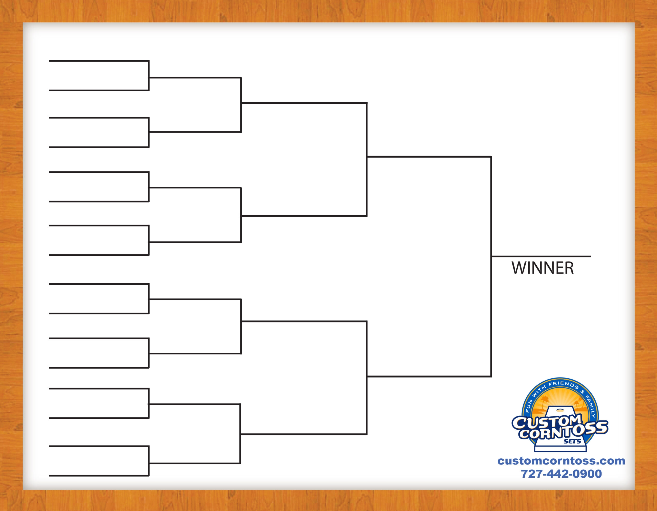 Cornhole Tournament Brackets Custom Corntoss