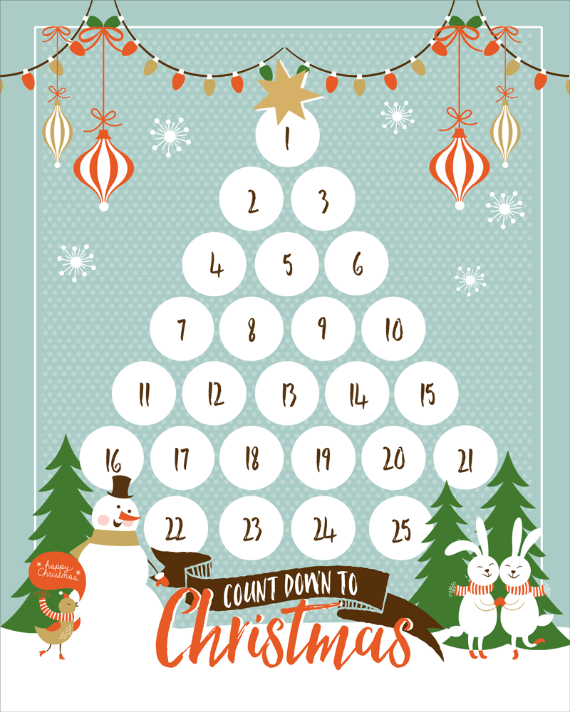 Free Christmas Printable Calendar