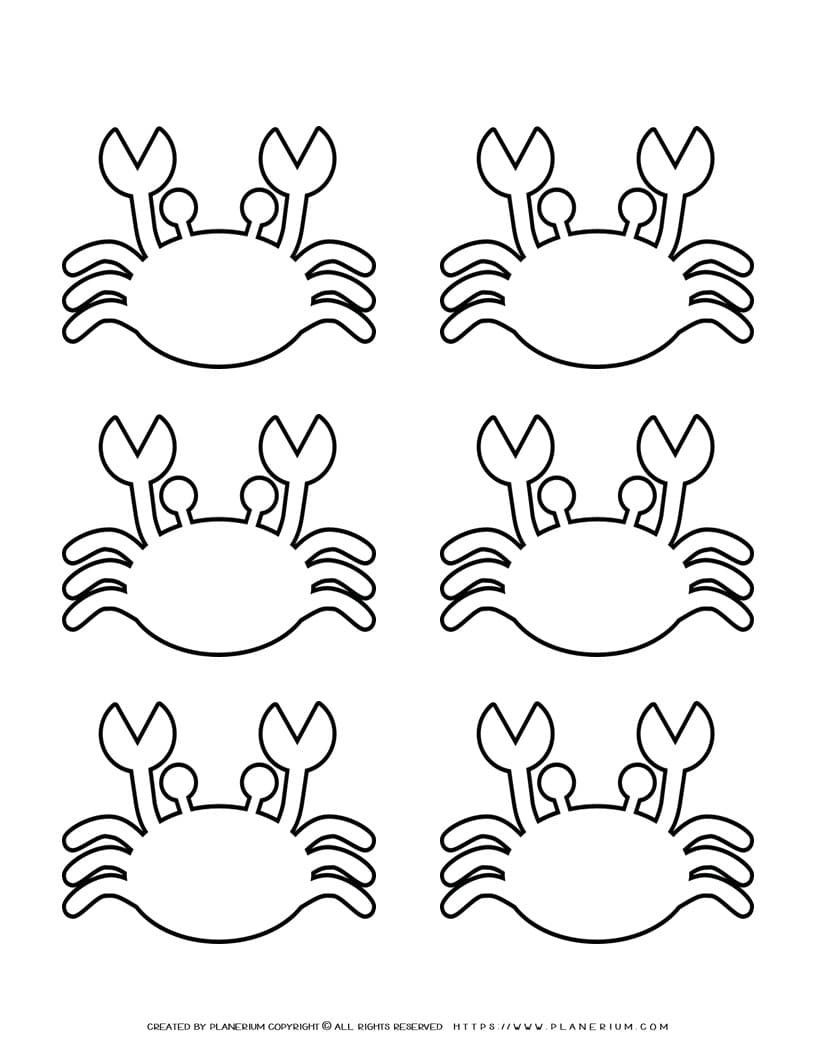 Free Printable Crab Template
