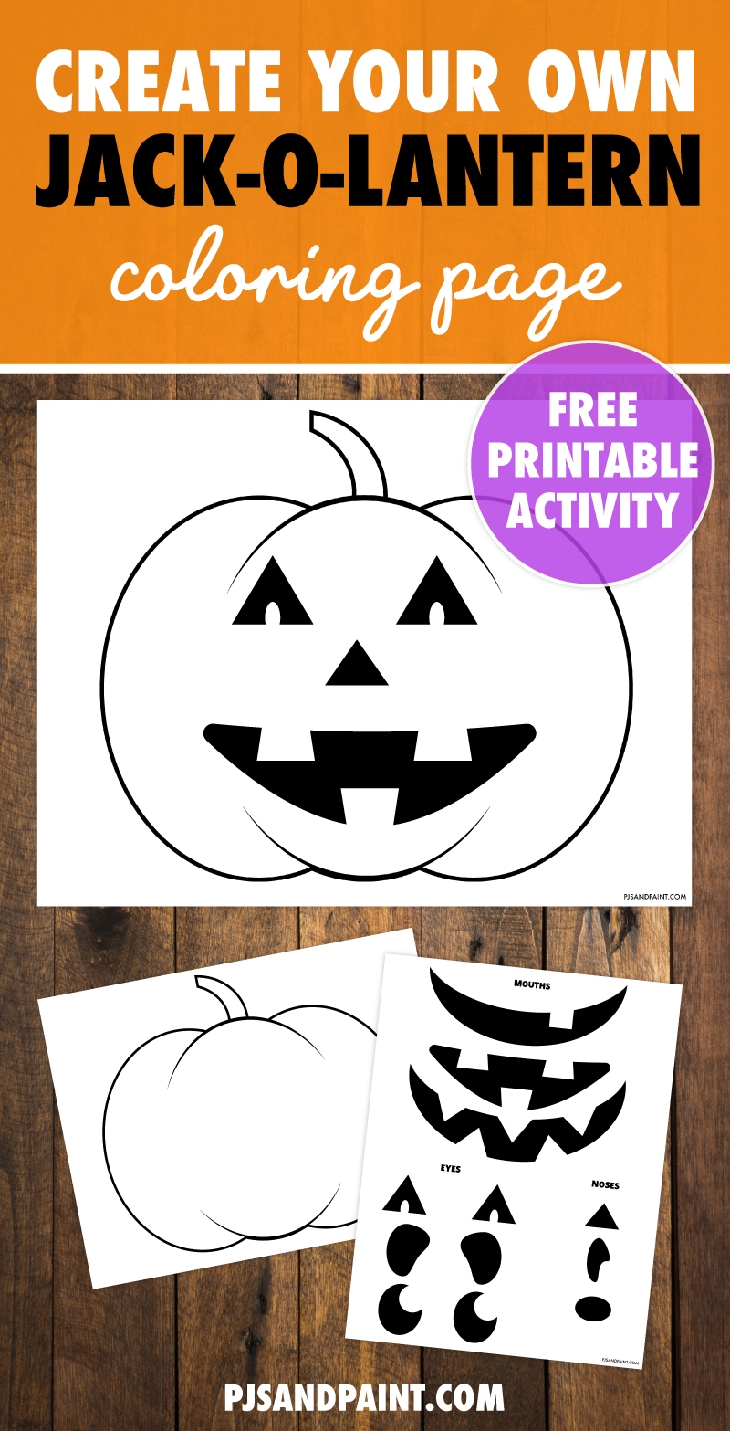 Create Your Own Jack O Lantern Coloring Page Free Halloween 