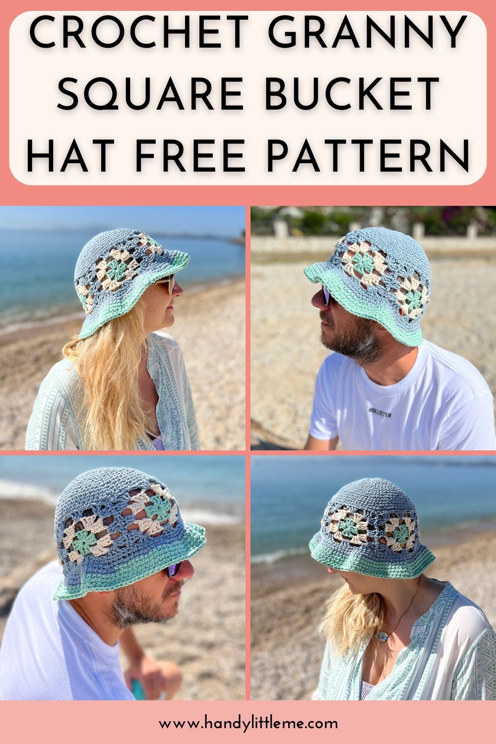 Crochet Granny Square Bucket Hat Free Pattern Handy Little Me