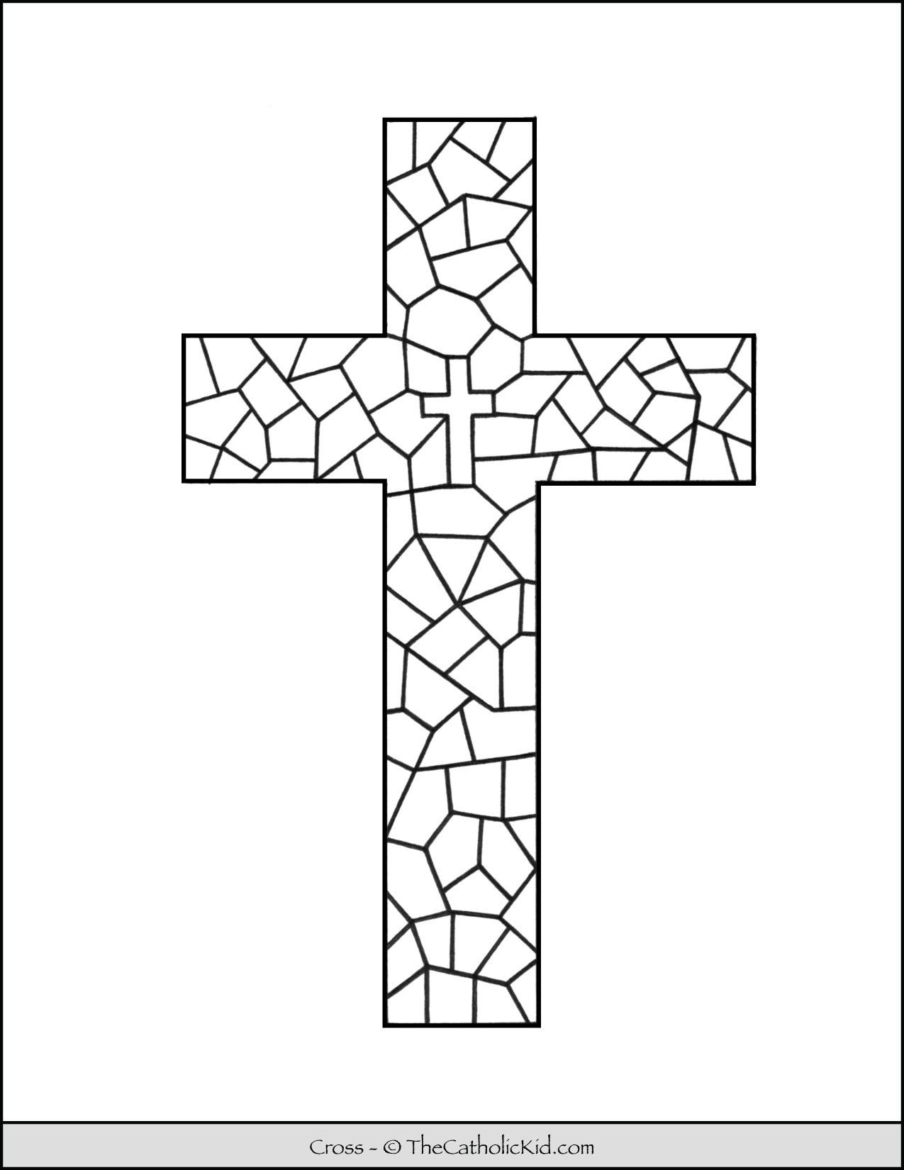 Free Printable Stained Glass Cross Patterns