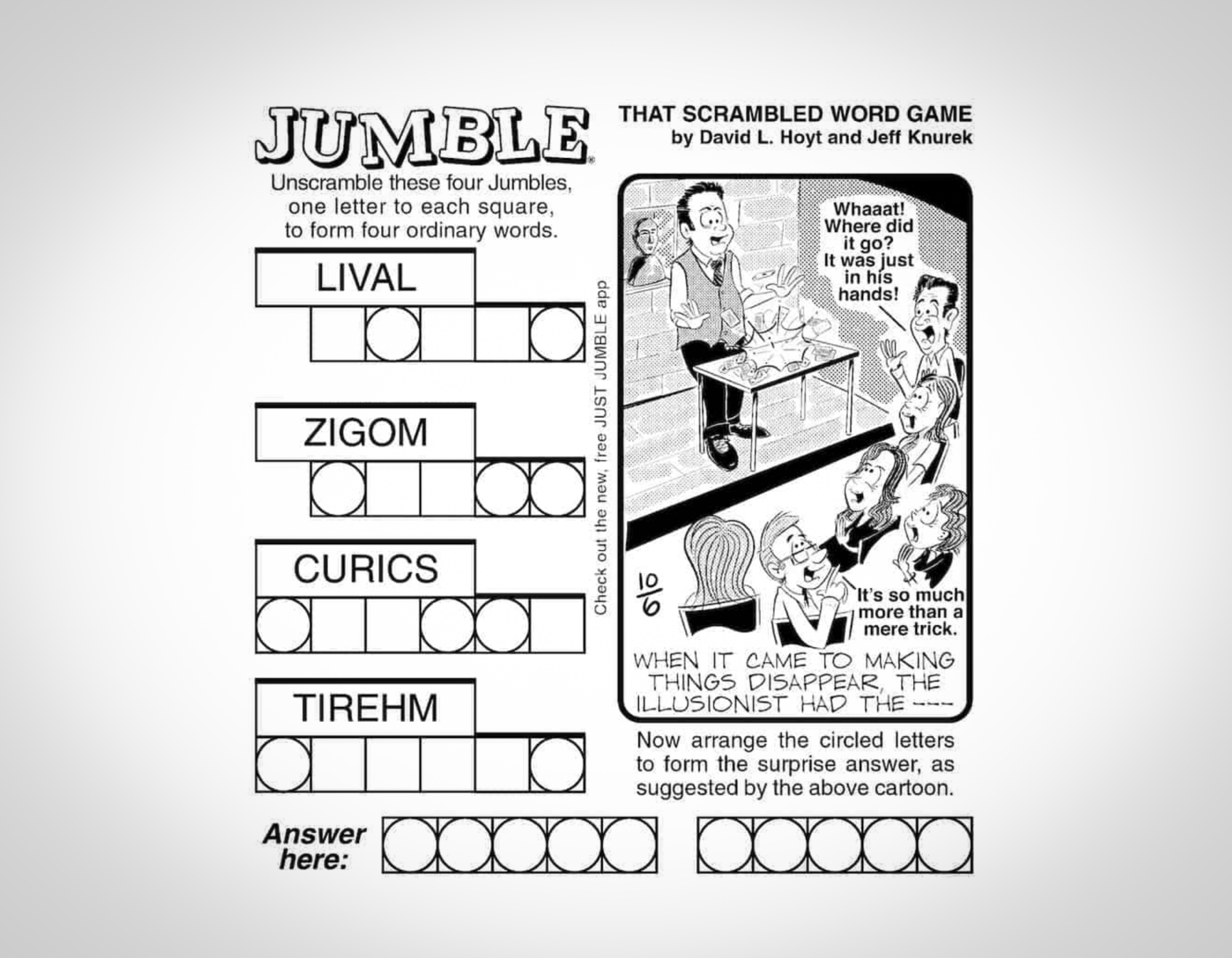Jumble Puzzle Printable Free