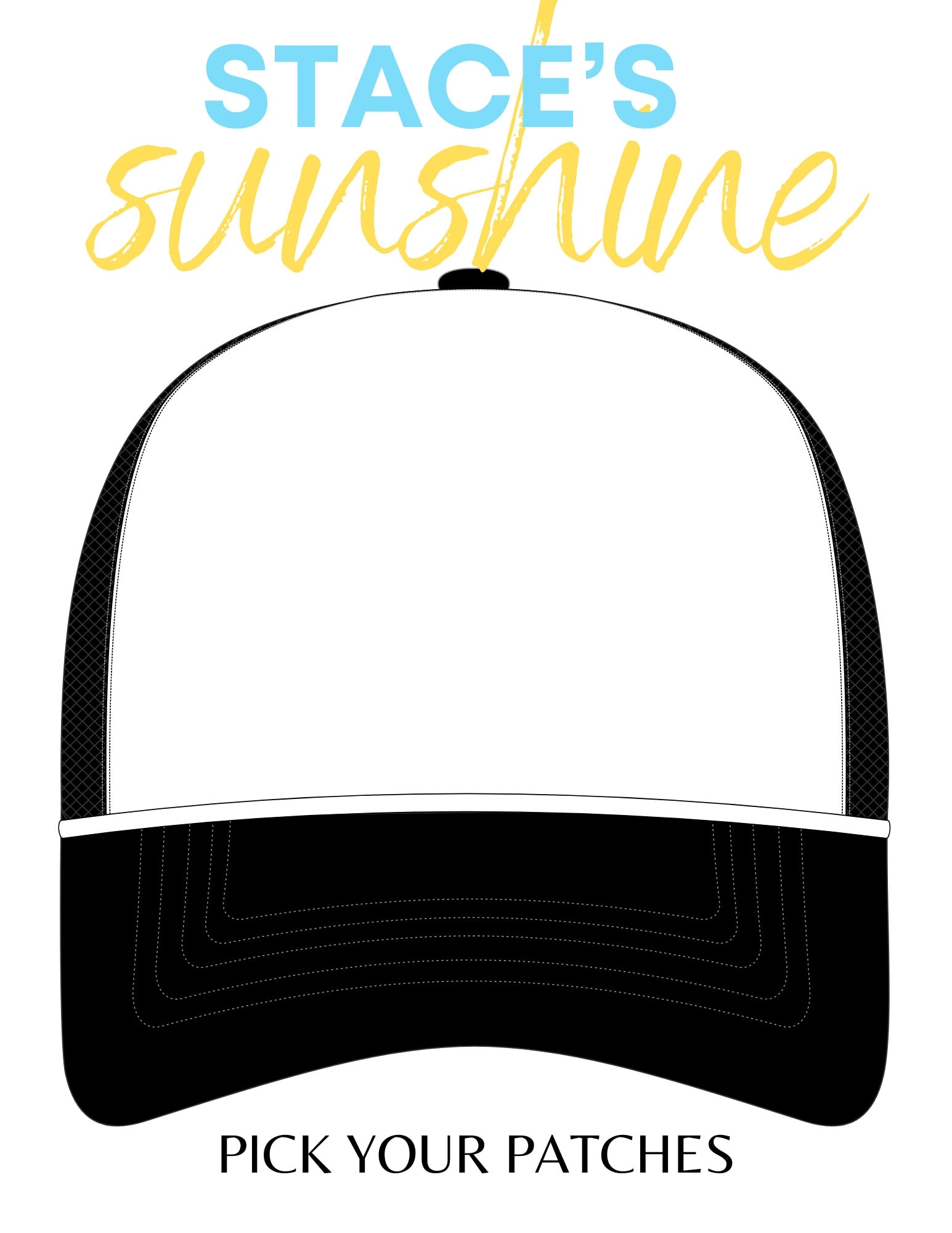Custom Trucker Hat Design Template Design Patch Layout Printable