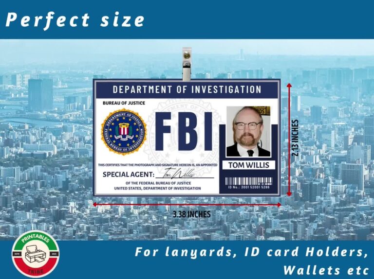 Customizable FBI Agent Id Badge Template Supernatural FBI ID Badge Bobby Singer Aka Agent Willis Printable Id Pretend Play Cosplay Etsy