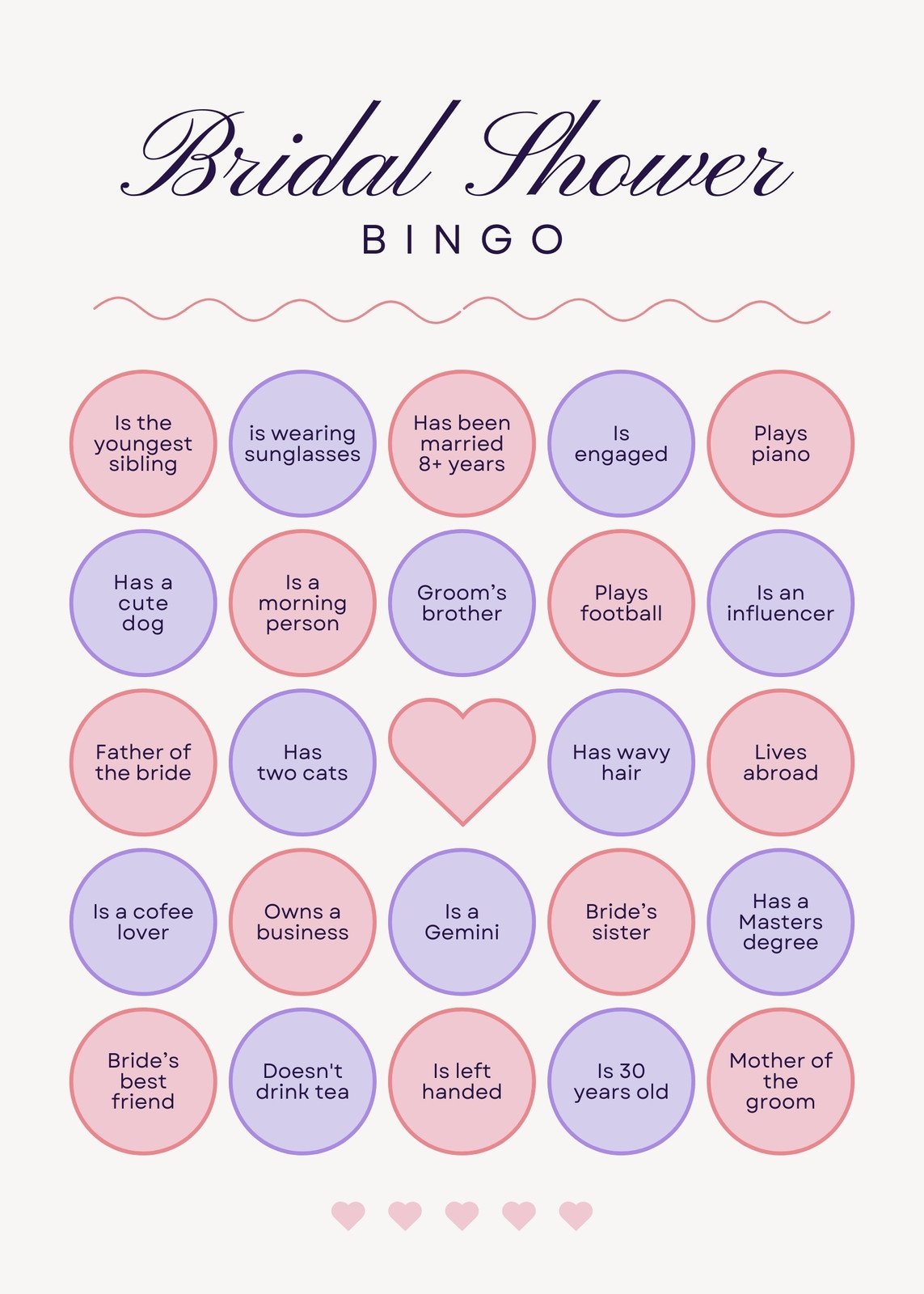 Customize 44 Bridal Shower Bingo Card Templates Online Canva