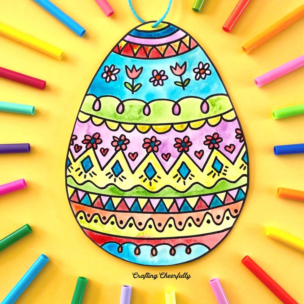 Cute Doodle Easter Egg Printable Easter Egg Coloring Pages Crafting Cheerfully