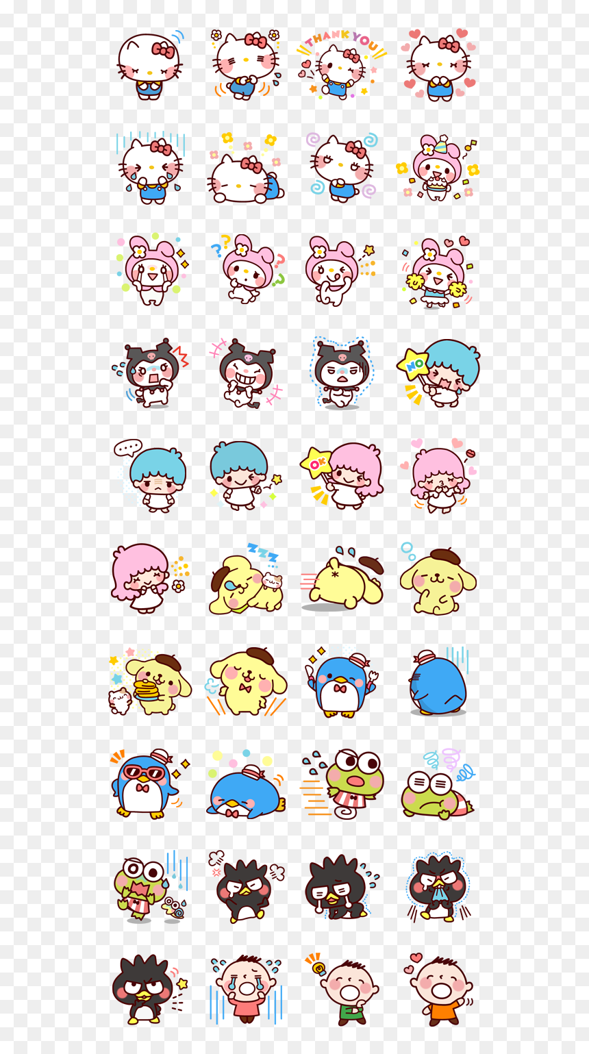 Cute Emoticons Kawaii Stickers Cute Stickers Printable Cute Kawaii Printable Stickers HD Png Download Vhv