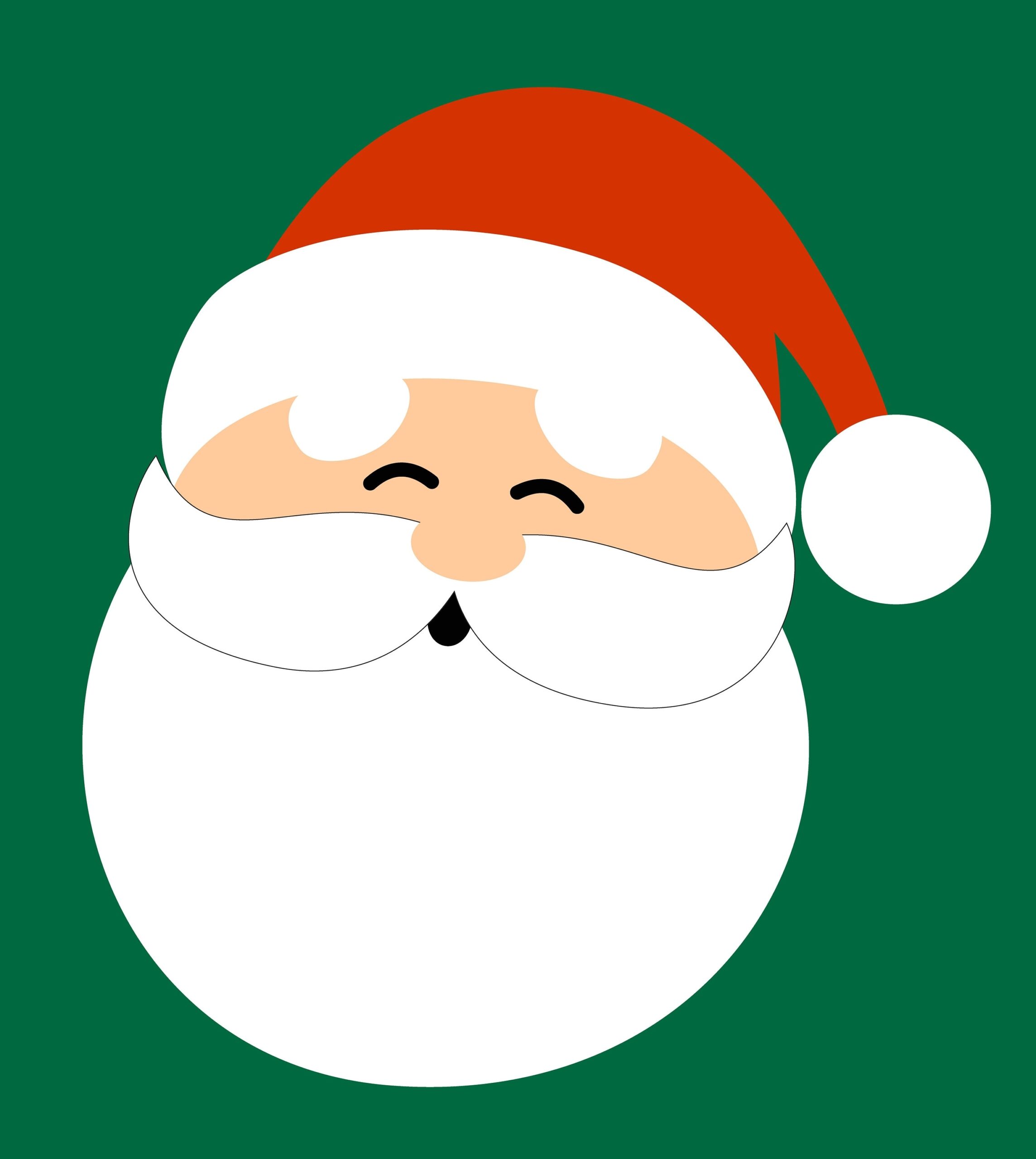 Cute Santa Face SVG PDF Etsy