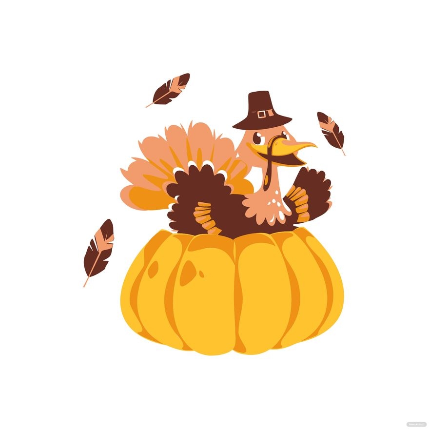 Cute Thanksgiving Clipart In Illustrator EPS SVG JPG PNG PSD 