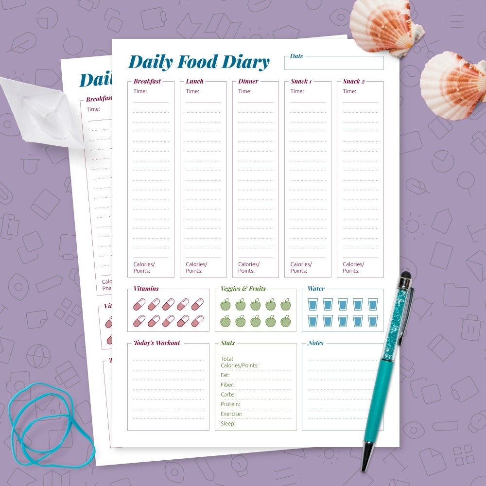 Free Food Journal Printable