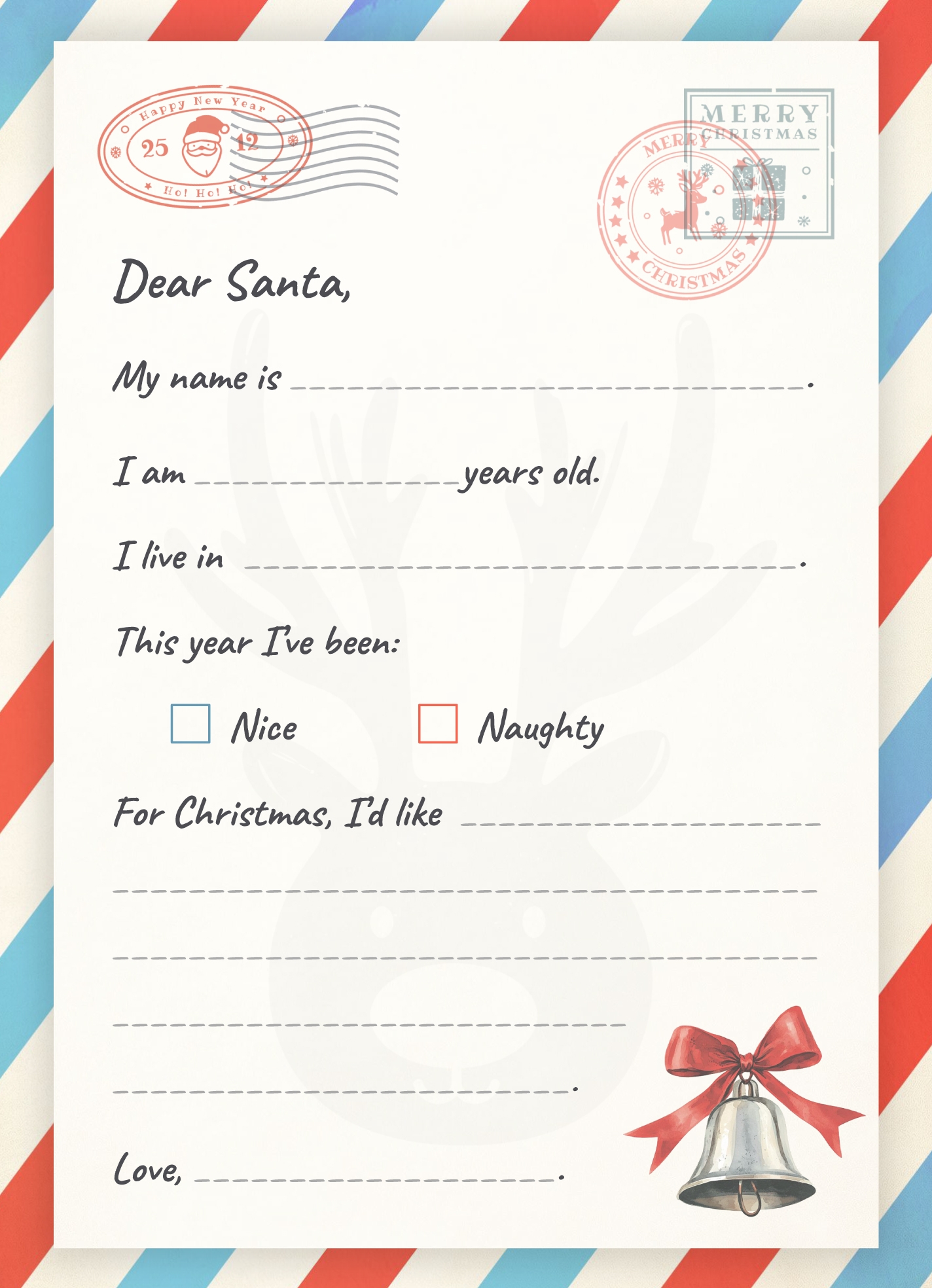 Free Printable Dear Santa