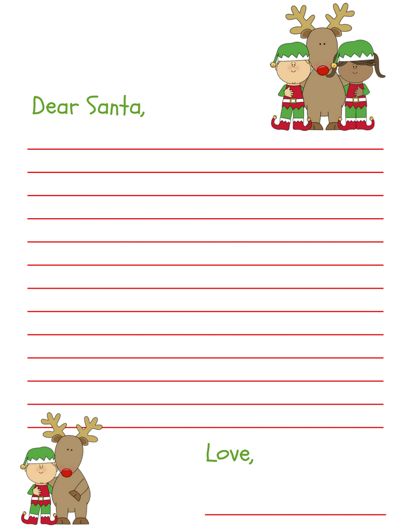 Free Printable Dear Santa Letter Template