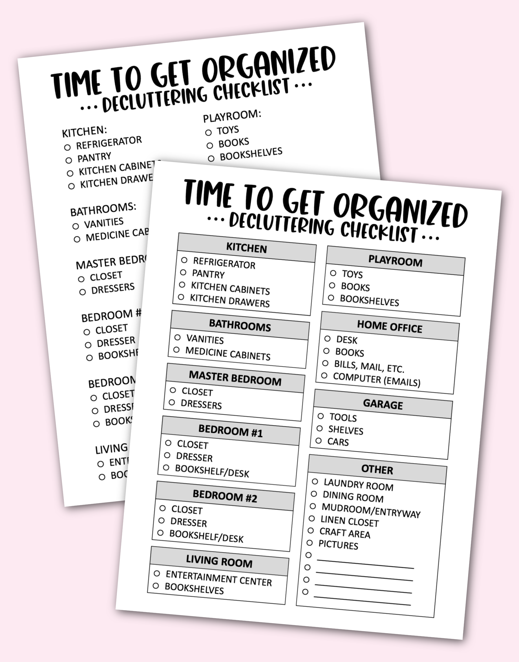 Free Printable Decluttering Checklist Pdf