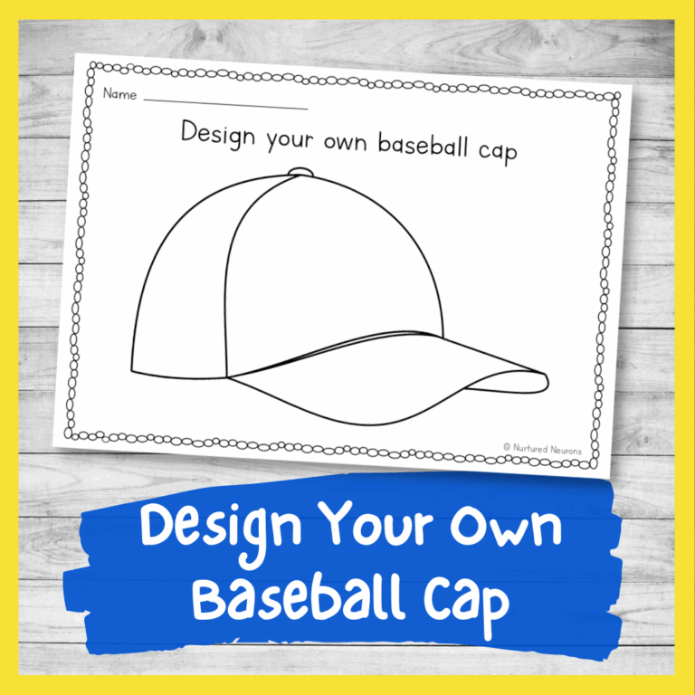 Design You Own Baseball Cap Printable Summer Hat Template 