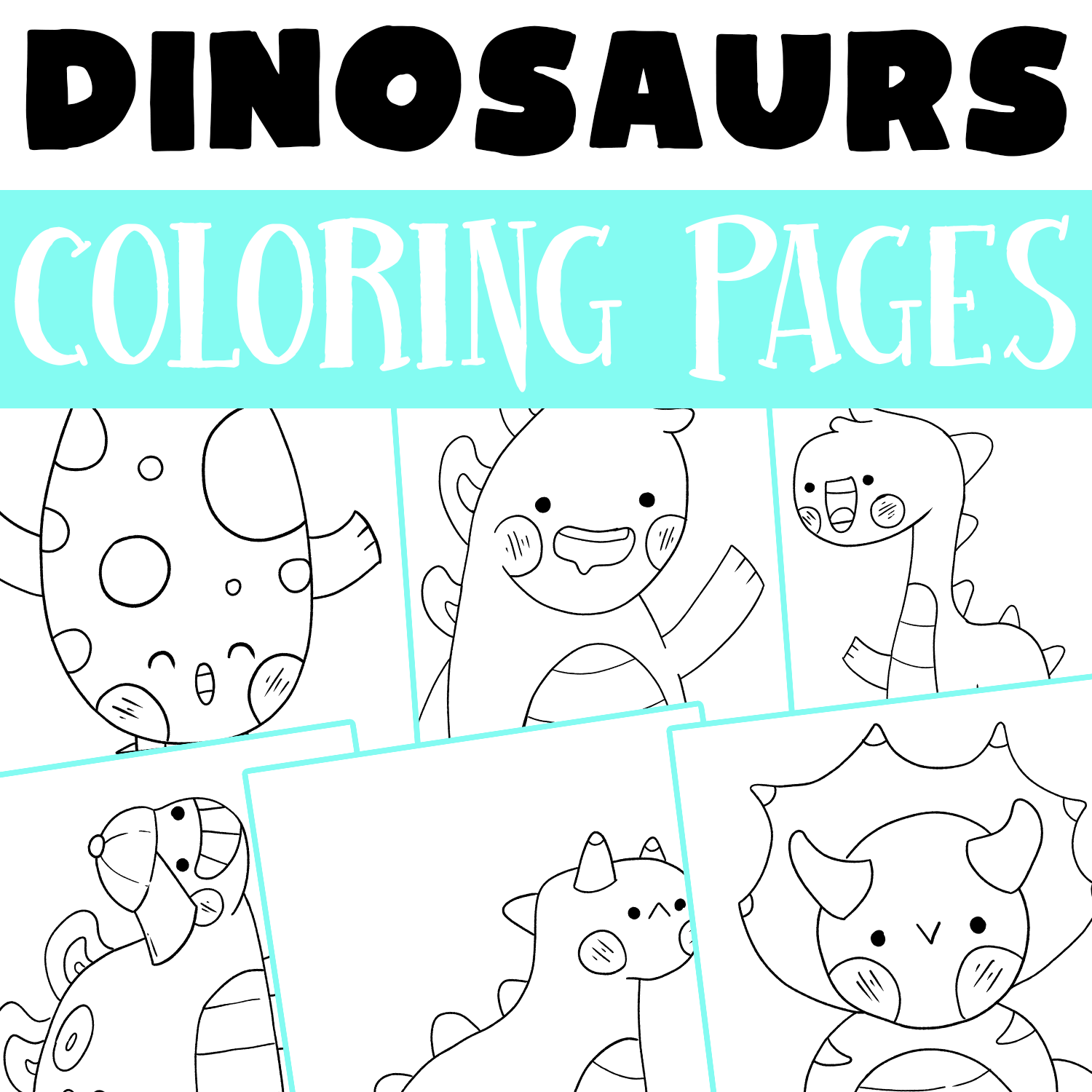 Dinosaurs Coloring Pages For Kids Dino Preschool No Prep 