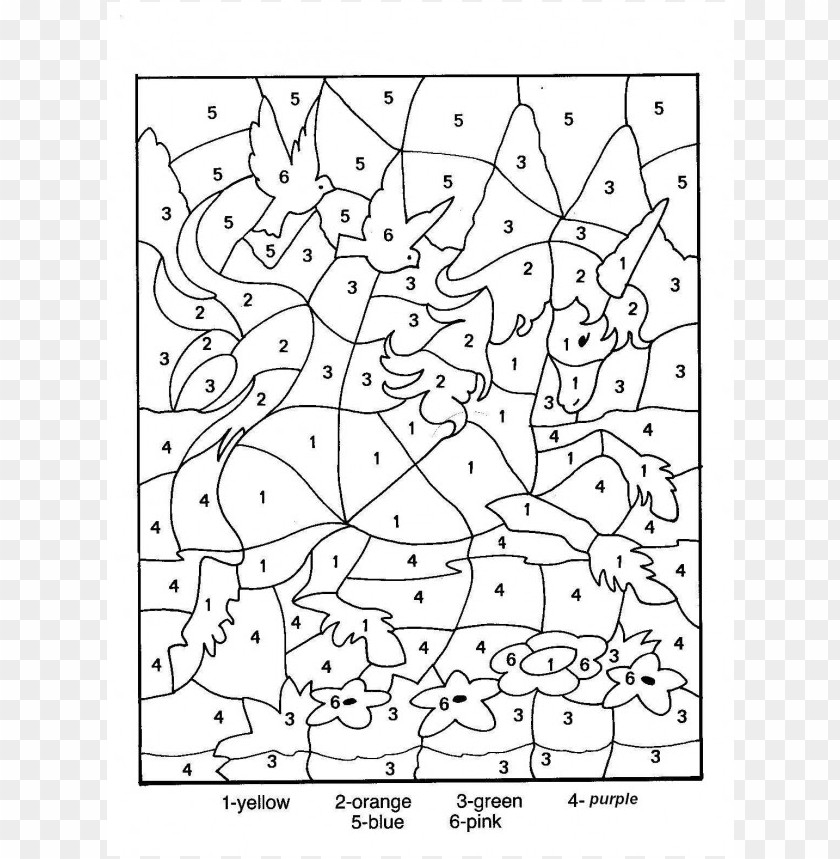 Disney Color By Number Coloring Pages PNG Transparent With Clear Background ID 106697 TOPpng