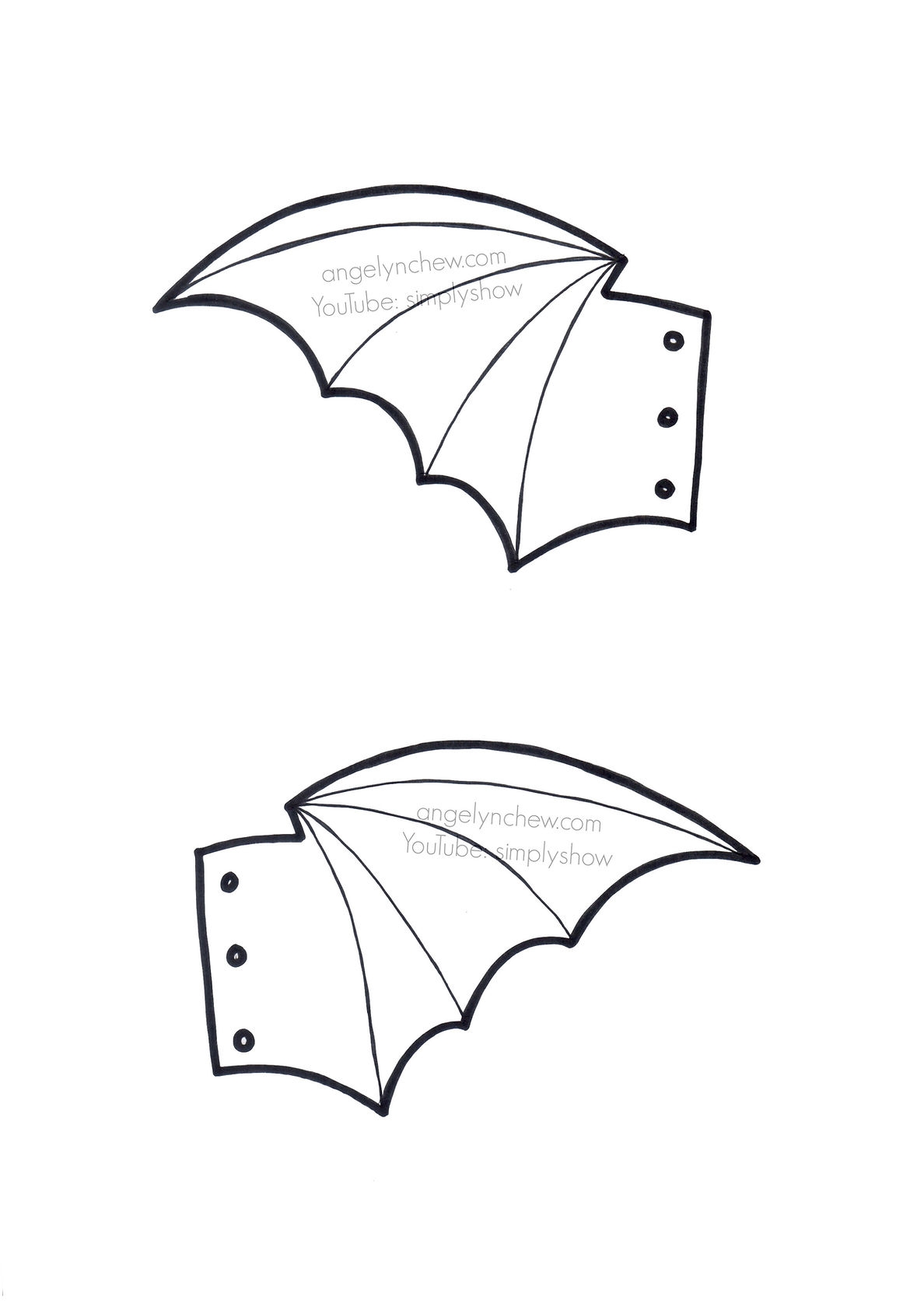 DIY Bat Wings Shoe FREE Template Video Tutorial 