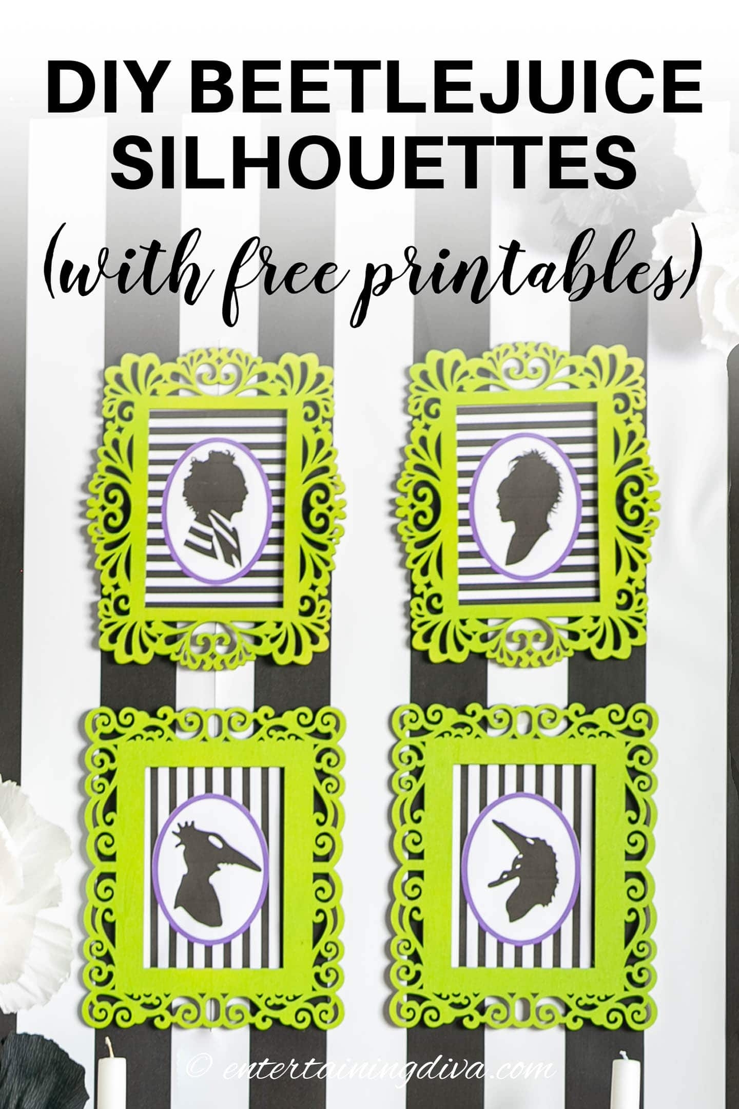 DIY Beetlejuice Silhouette Pictures